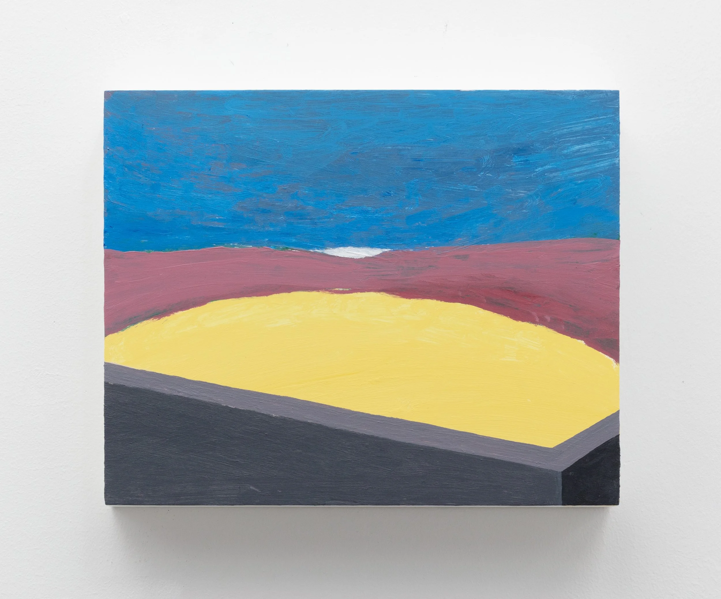 NOTHING SHOULD SURPRISE ANYONE WHEN THE SUN GOES DOWN / 8" x 10" / ACRYLIC ON PANEL / 2026