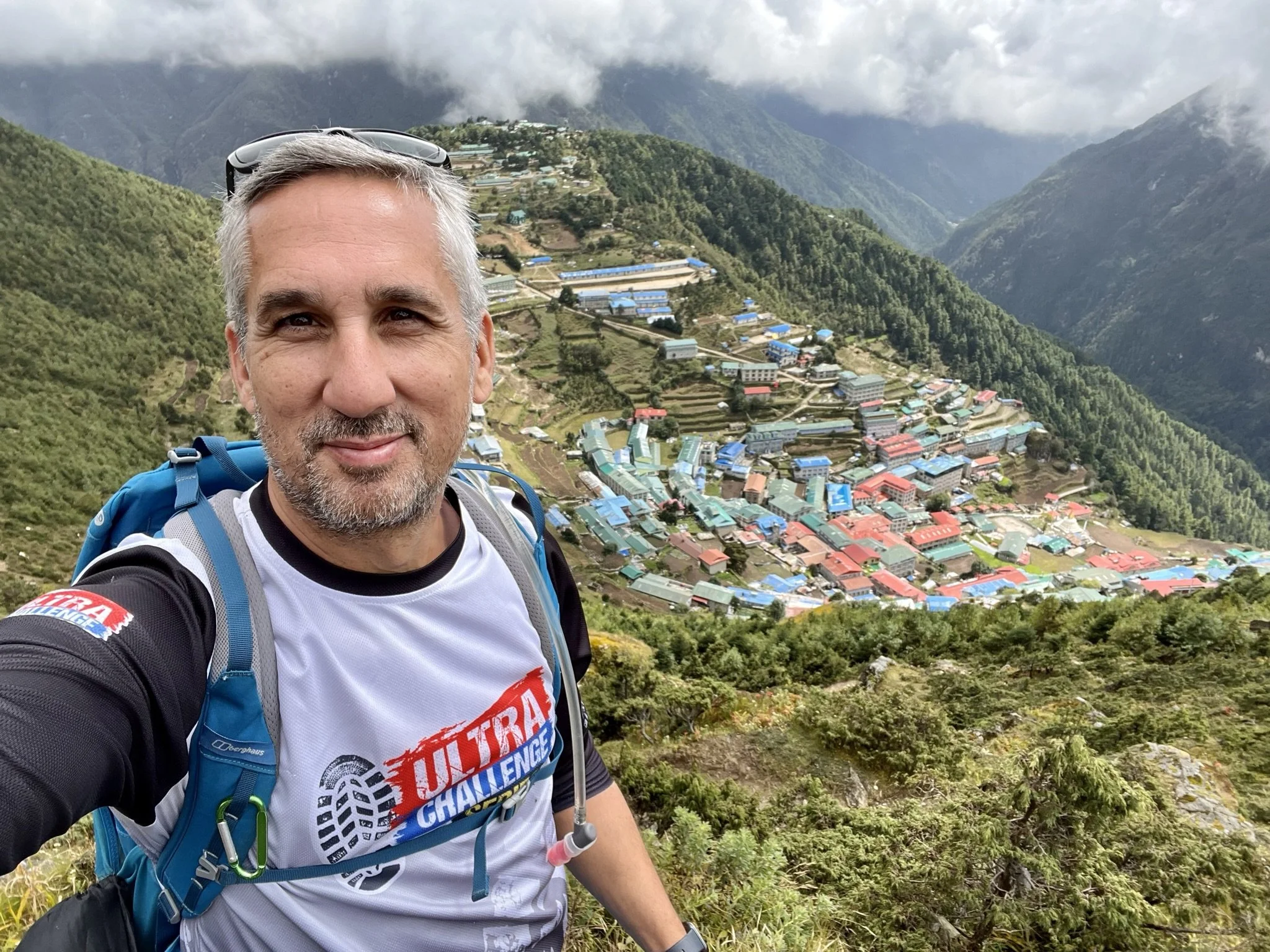 Marc overlooking Namche Bazaar
