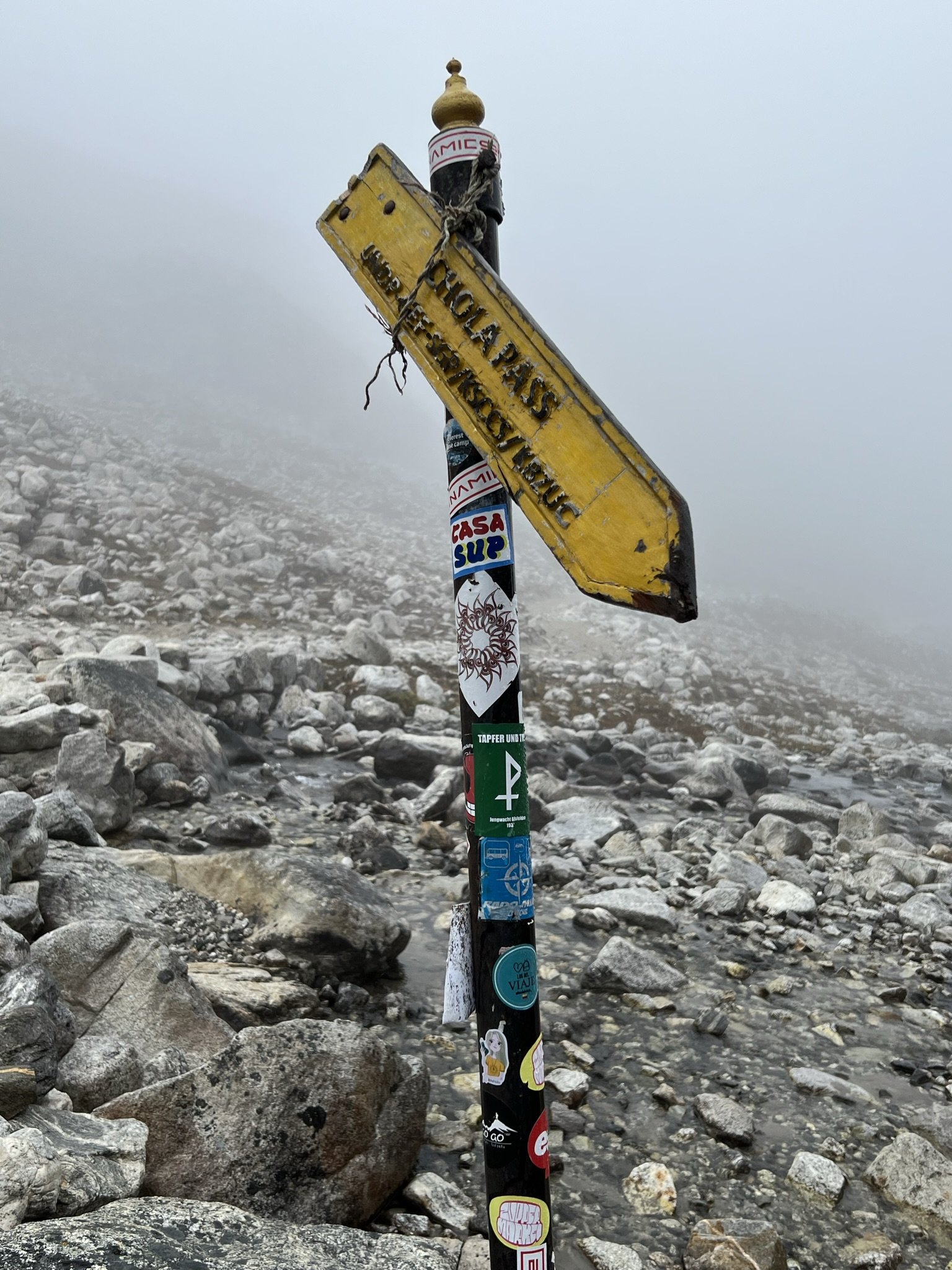 The track to the Chola Pass