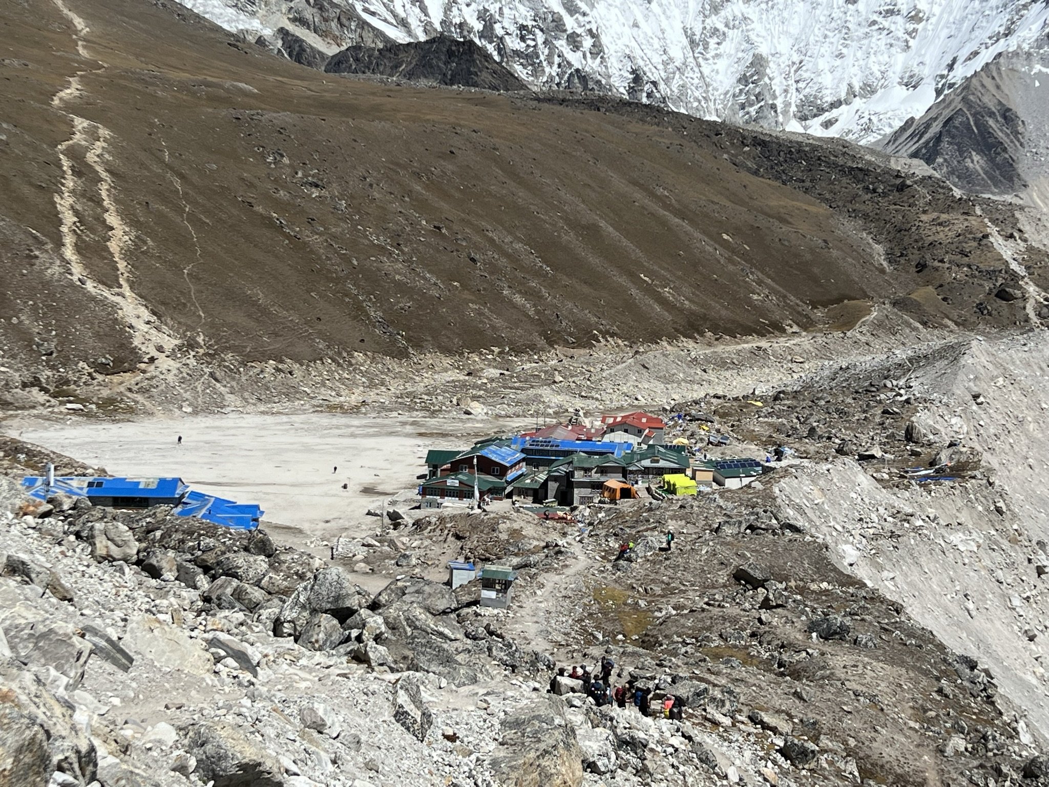 Gorak Shep, with Kala Patthar in the background