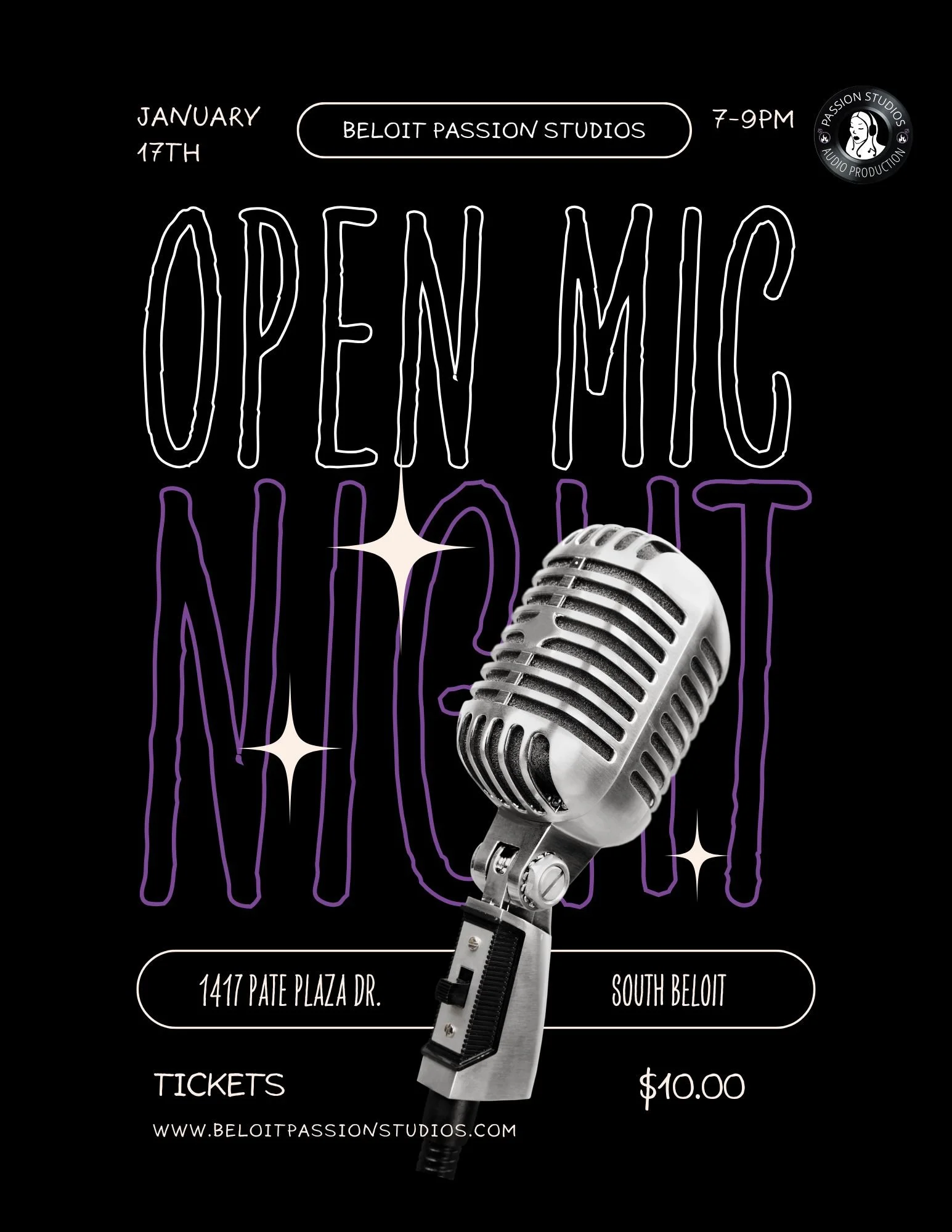 Balck Retro Open Mic Flyer.jpg
