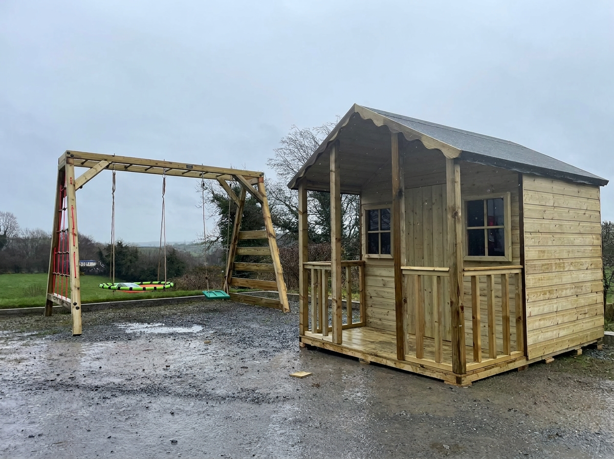 1.8m x 2.4m Playhouse with Front Porch