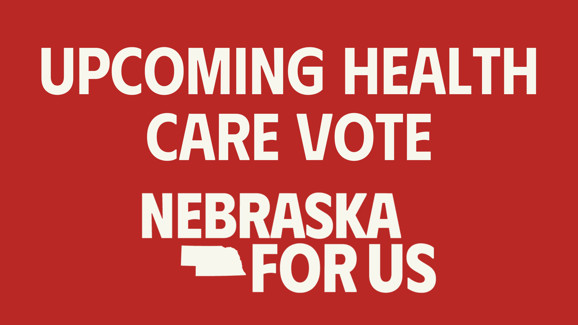 Nebraska For Us statement ahead of House vote to restore health care tax credits