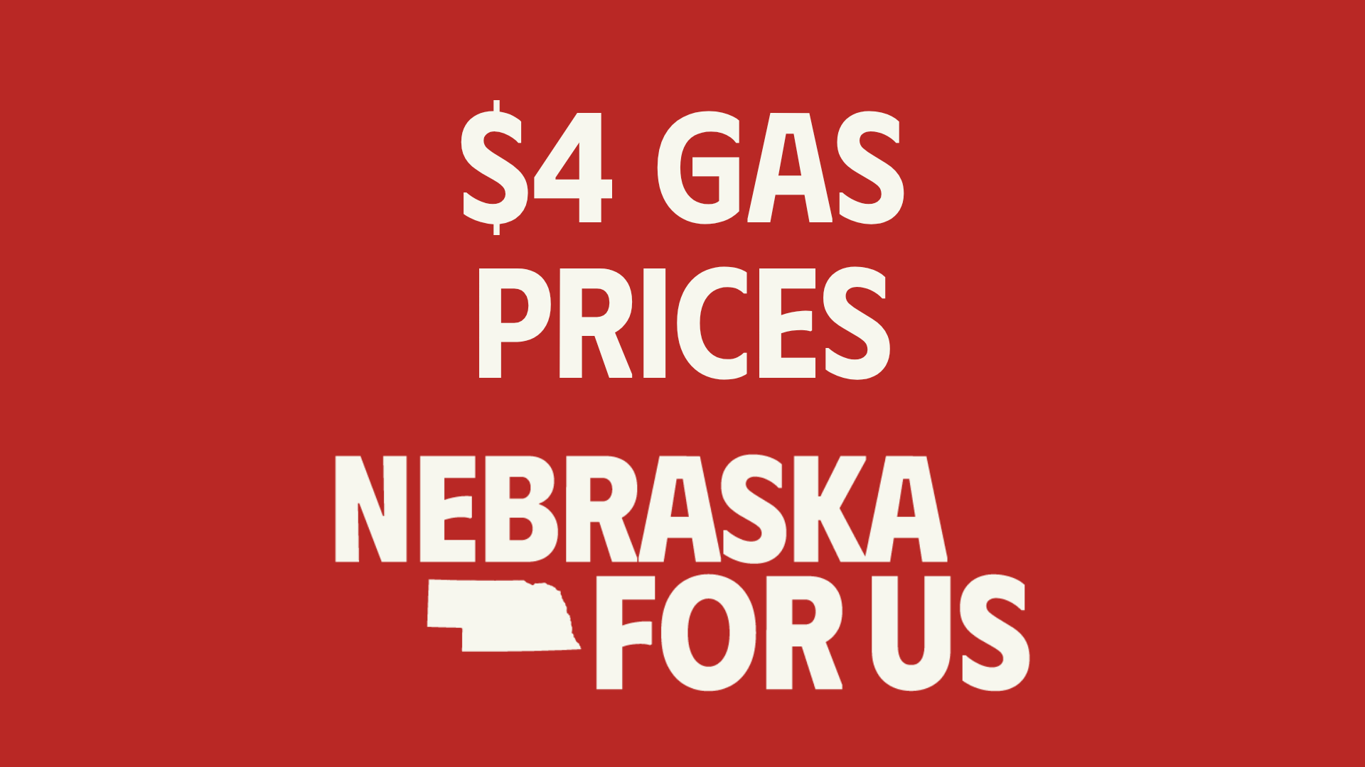 Nebraska For Us statement as state gas prices cross $4 per gallon