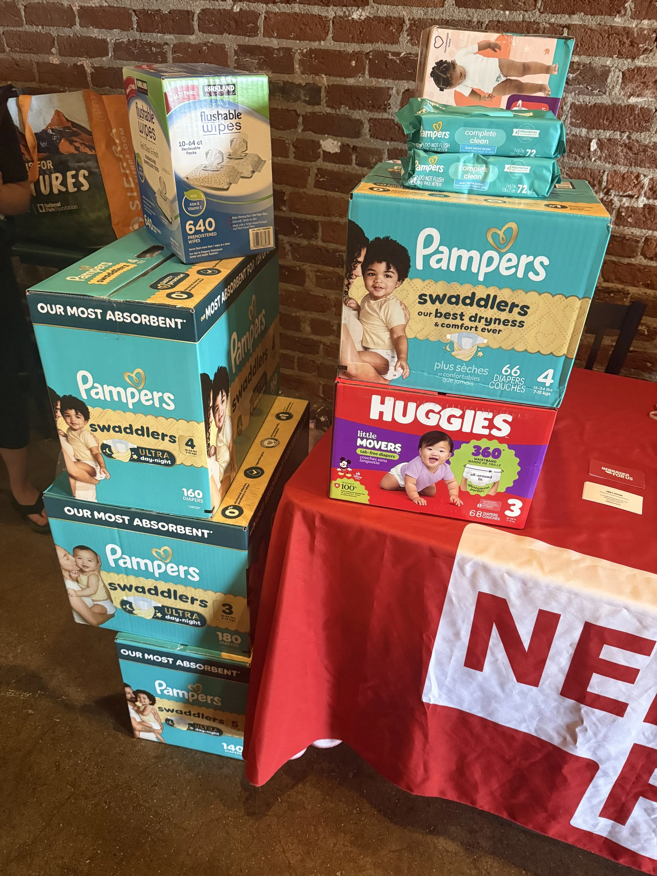 Nebraska For Us collects 1,100 diapers, 1,700 wipes through community drive