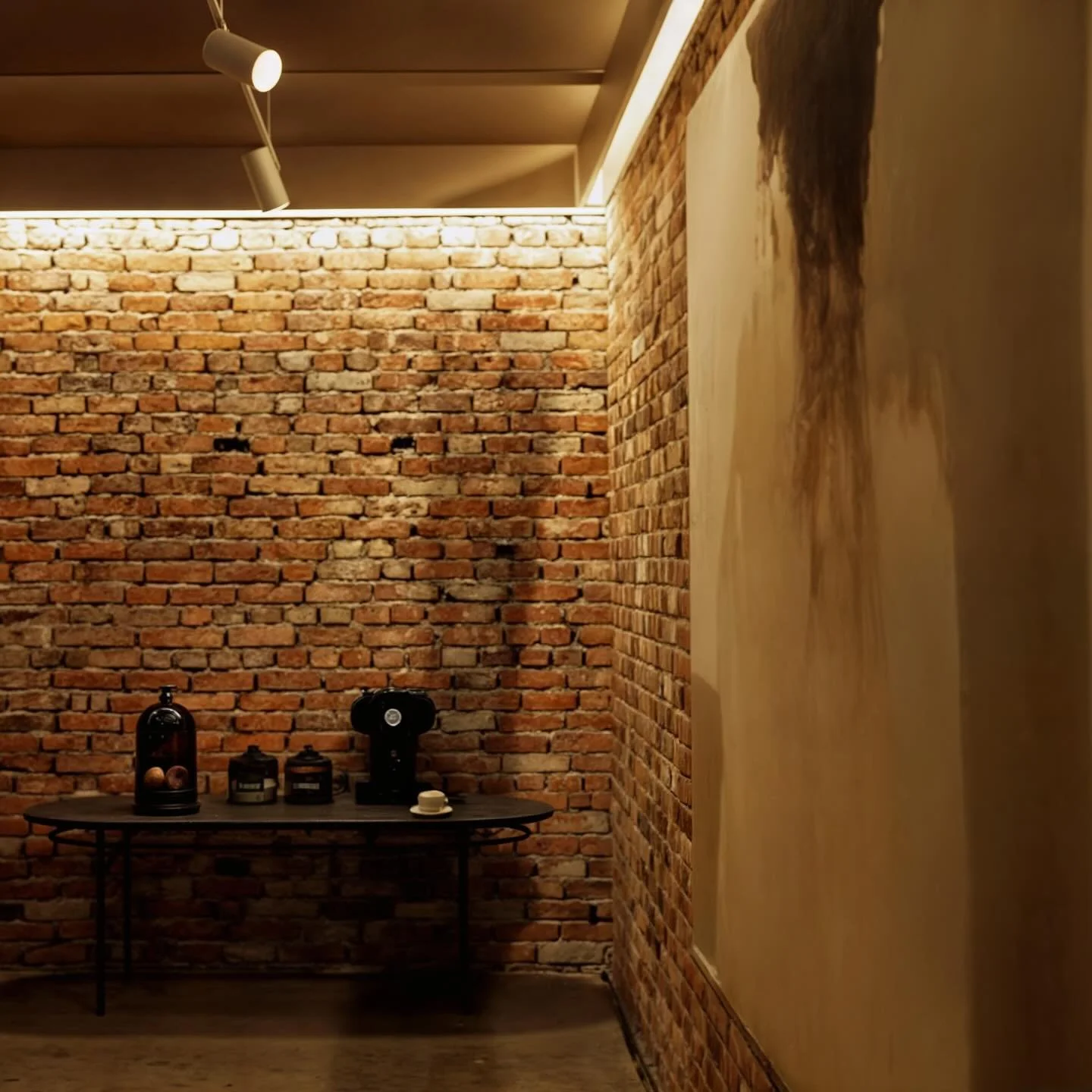 Exposed brick, bathed in warm light, guides the eye through the space, where historical details and modern interventions create a harmonious balance. 

#nnftmteam #interiordesign #design #designinspiration #romaniandesign #light #gallery #plants #bat