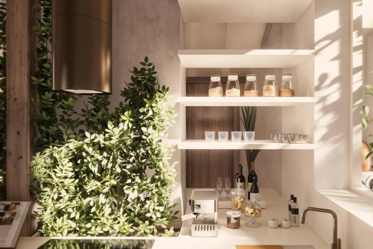 A kitchen as a place of light and ritual. Greenery, honest materials and filtered daylight reflect the Mediterranean spirit. 

#nnftmteam #interiordesign #design #designinspiration #romaniandesign