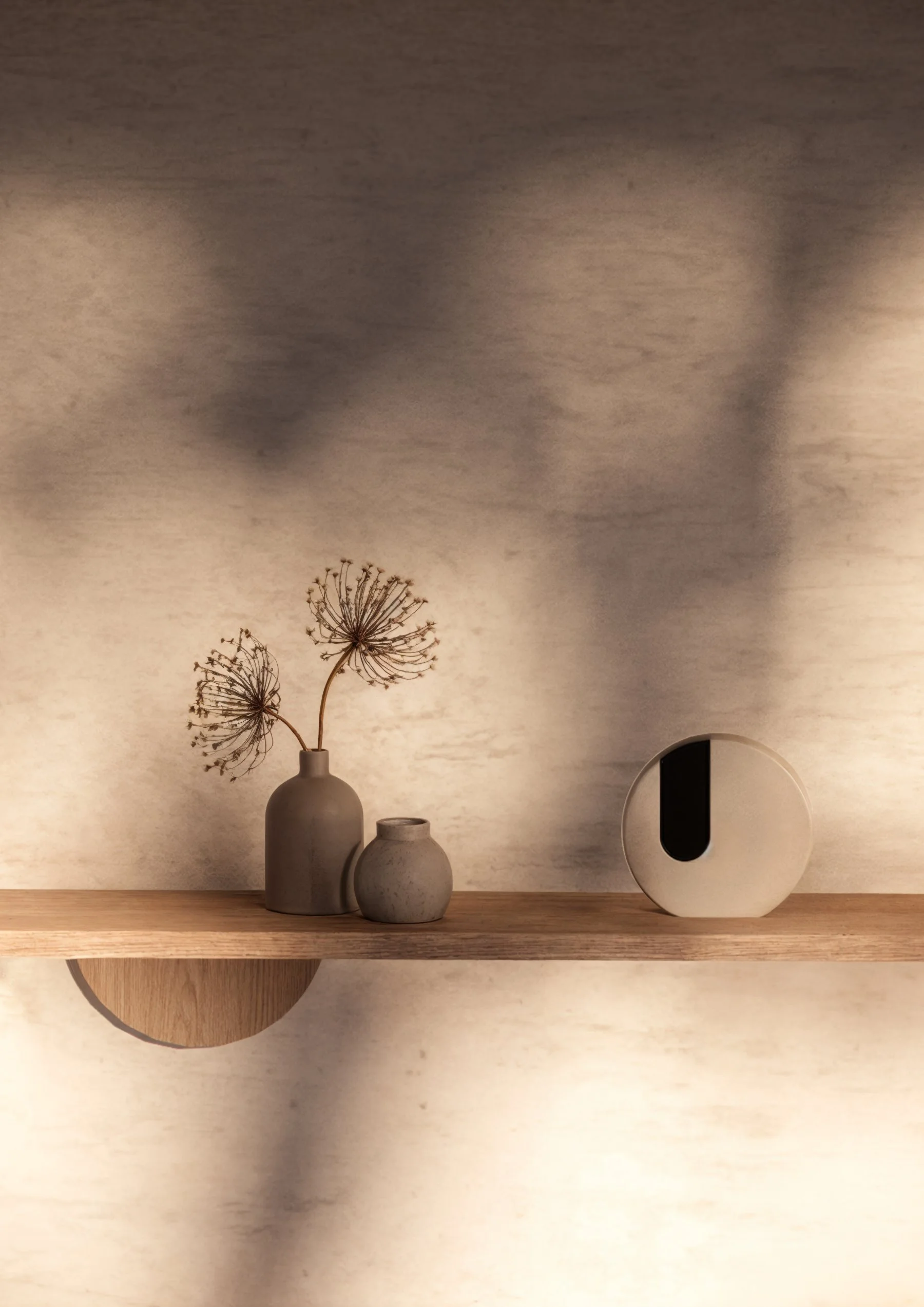 Architectural landscape design featuring a serene lakefront garden with natural elements and lounge areas.