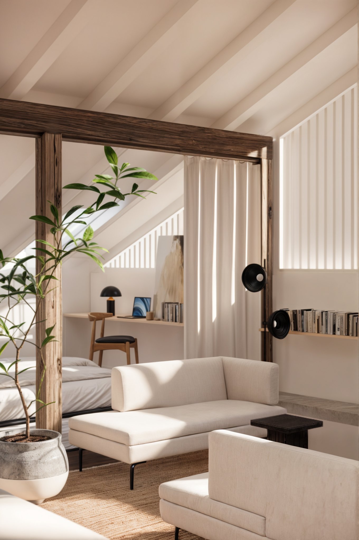 Attic Transformation Residential Space Interior Design