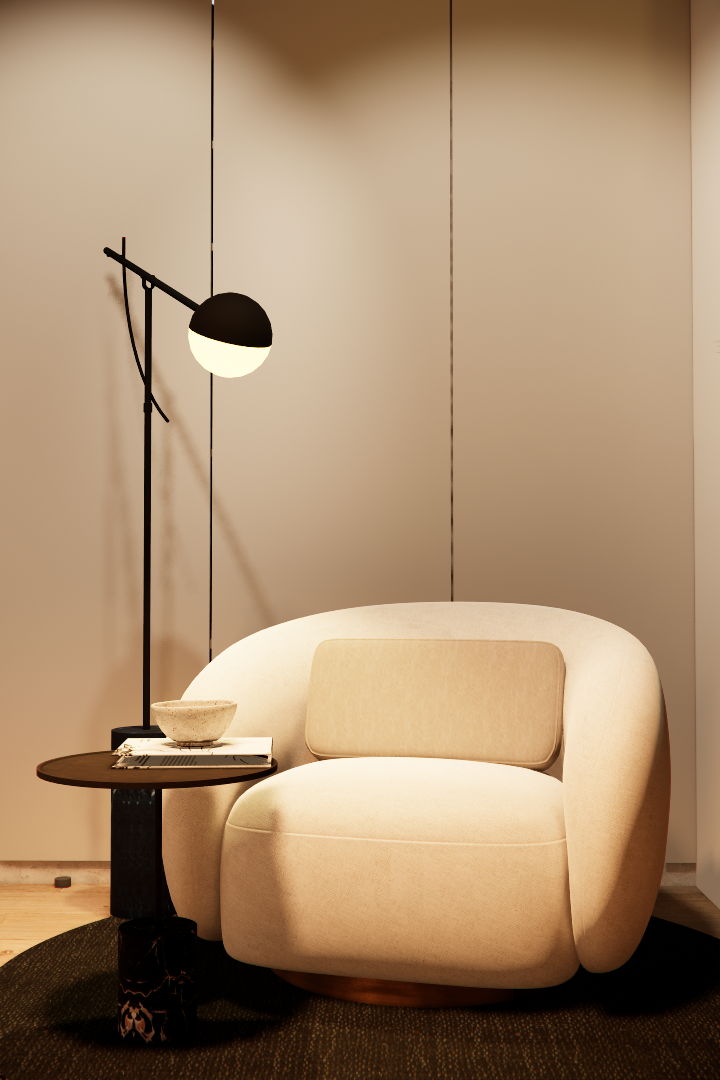 Interior design of a therapy office in Bucharest, featuring calming colors and functional spaces.