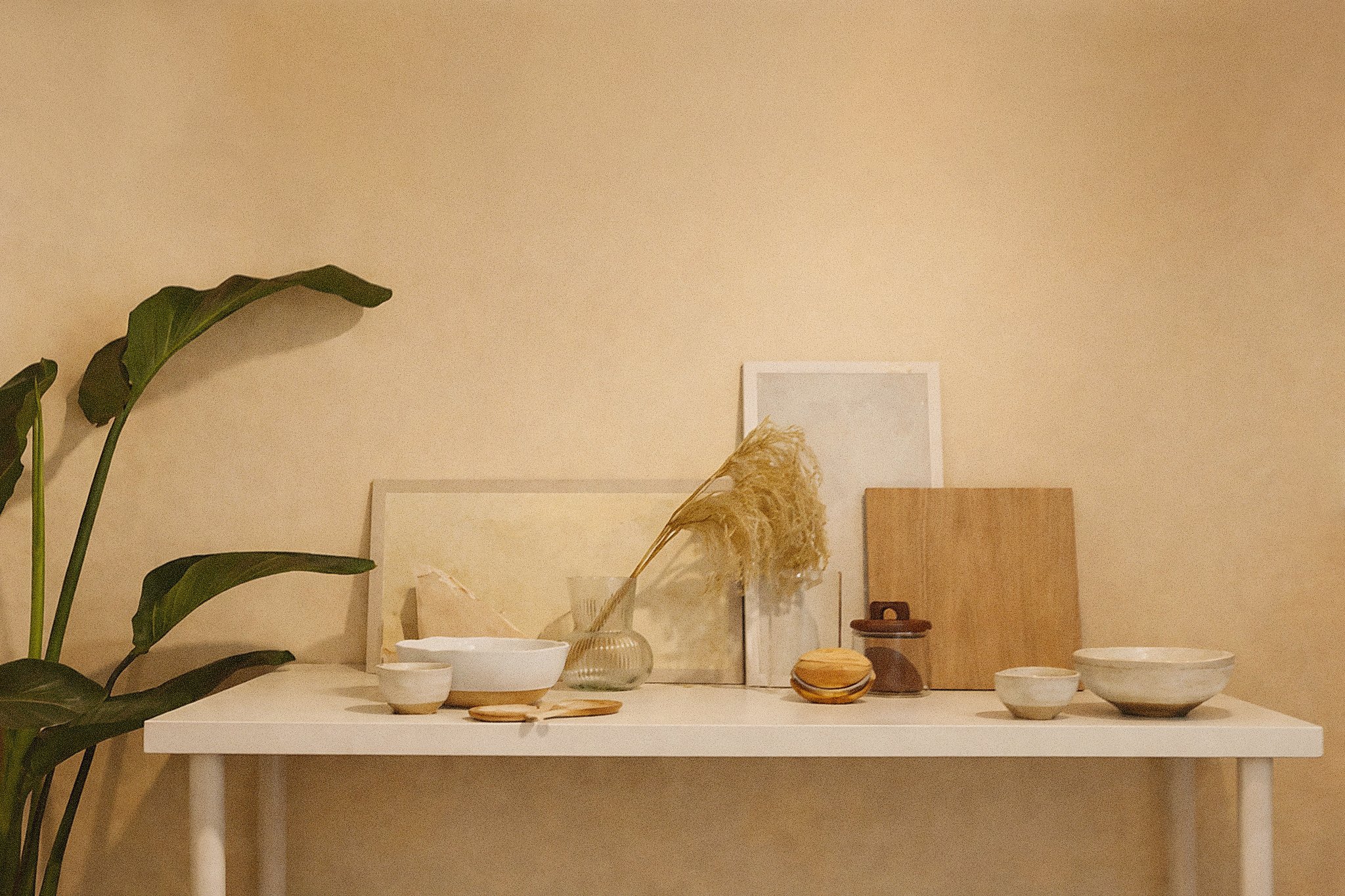 Material samples forming a composition in the NNFTM architecture and interior design studio