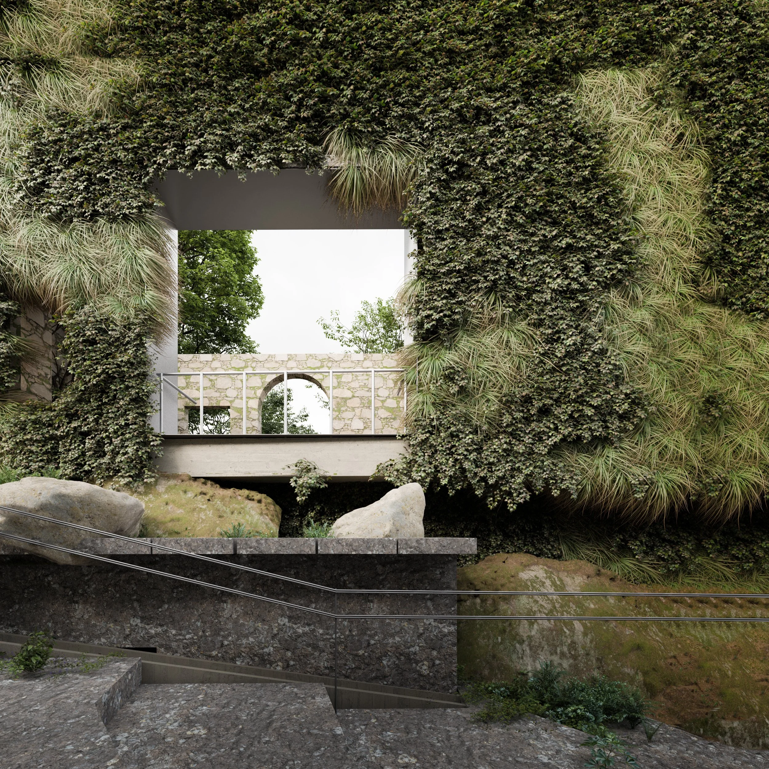 Urban pathway revitalization project, integrating diverse elements to enhance community engagement.