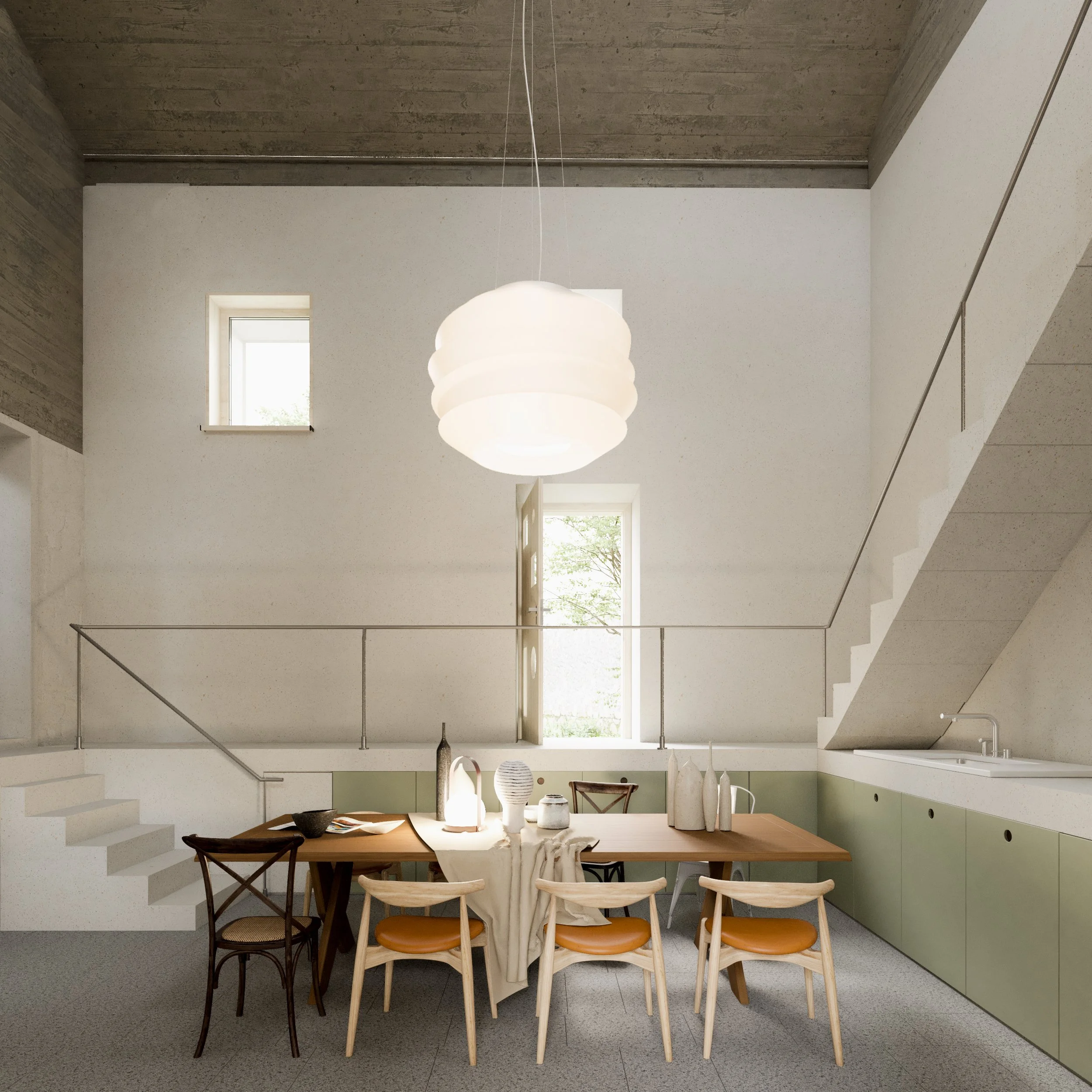 Urban pathway revitalization project, integrating diverse elements to enhance community engagement.