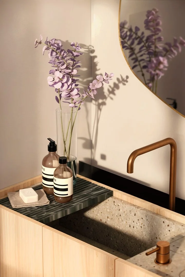 Modern multifunctional residential area created from a historic attic renovation, showcasing innovative interior design.