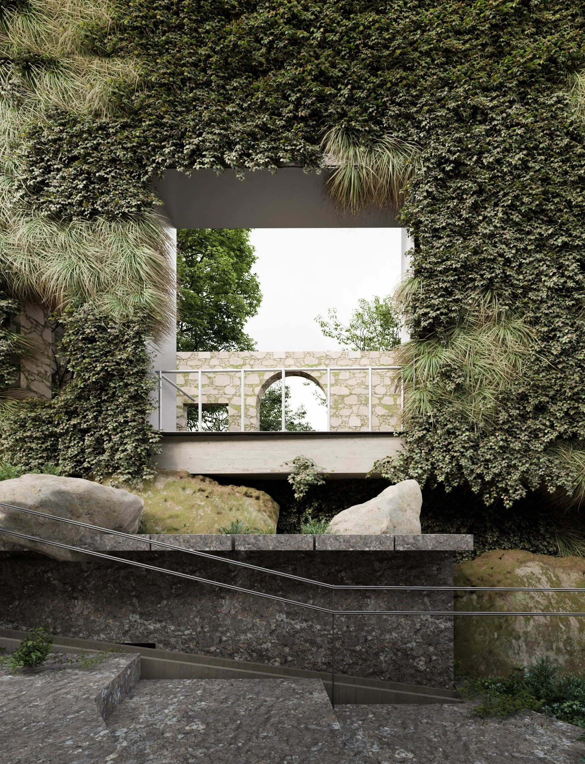 Urban pathway revitalization project, integrating diverse elements to enhance community engagement.