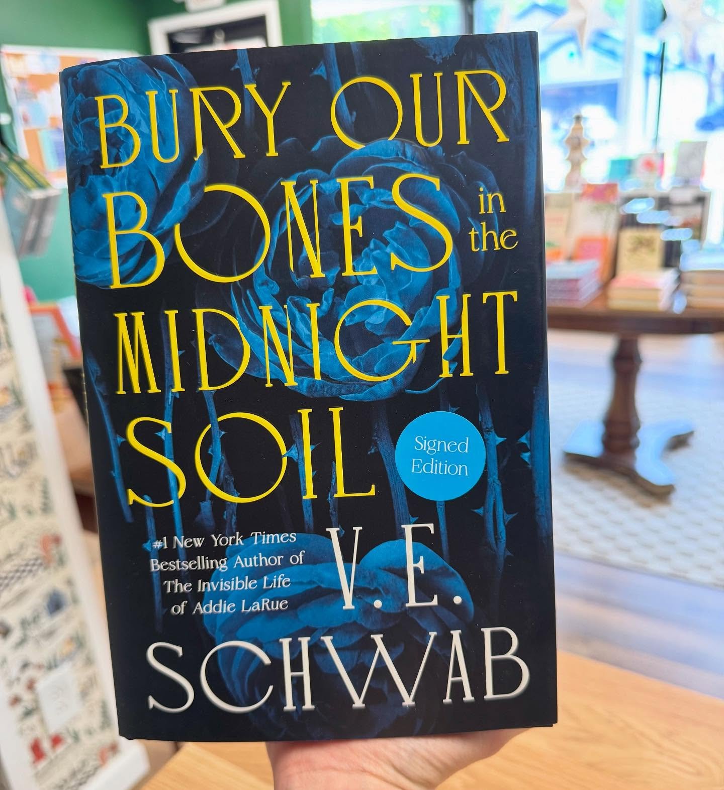 If you&rsquo;ve been waiting for the new V E Schwab, it&rsquo;s here! 🎉 All first printings of BURY OUR BONES IN THE MIDNIGHT SOIL are signed so grab your copy sooner rather than later to snag one before they sell out.
