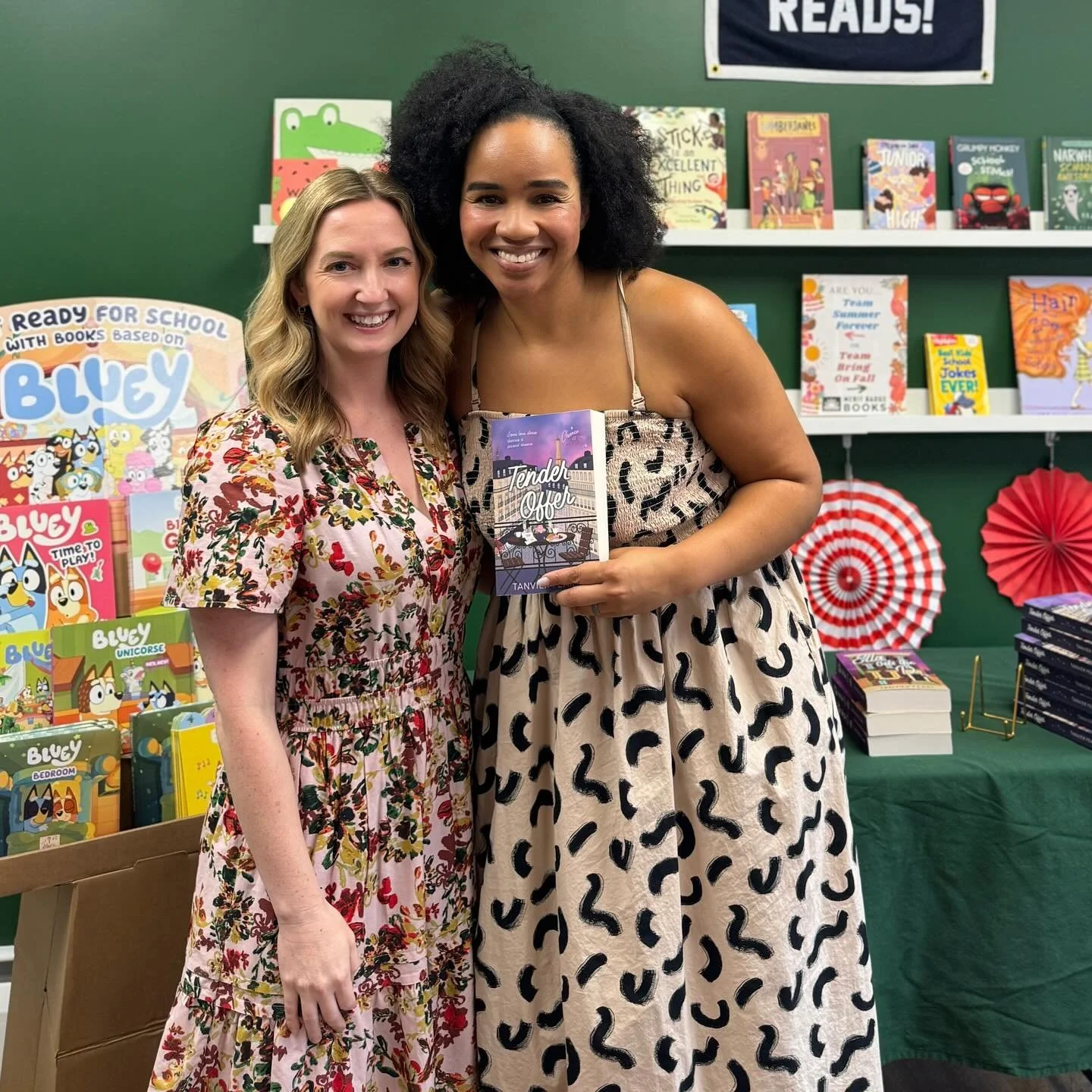 Thank you @tanvierwrites@for talking with us about your book, TENDER OFFER, last night! 

If you missed the chat, we have extra SIGNED copies of Tanvier&rsquo;s books on our shelves. And who isn&rsquo;t craving a nice spicy romance in August?! 🔥