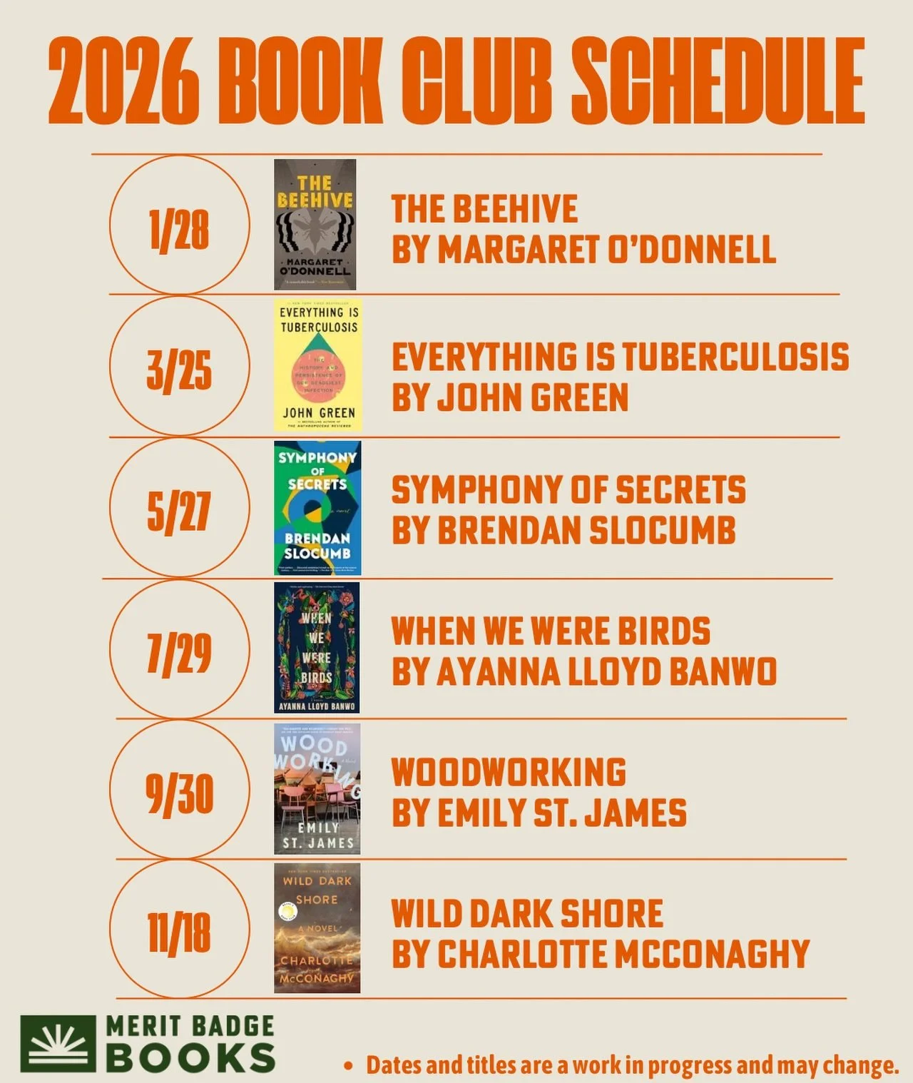 If you&rsquo;ve been curious about our book club, now&rsquo;s the time to join us. Or, well, technically in January when we meet for the first time in 2026! 🎉

We read six books a year so the commitment is totally do-able and our goal is to read som