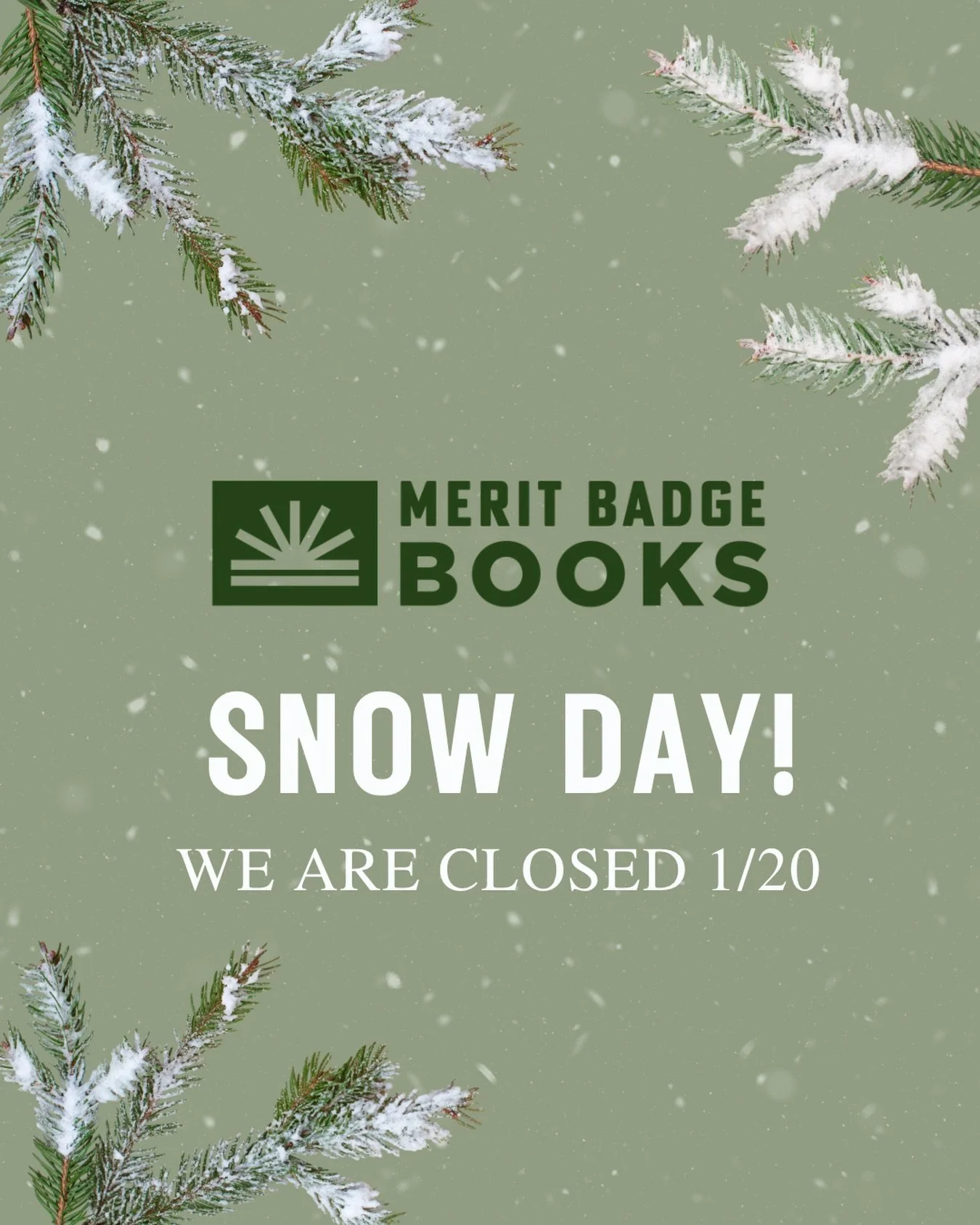 I&rsquo;m sorry, friends, but we are going to stay closed today with the travel advisory in place (though a new stack of books sounds like a necessary reason for a lil drive!). I&rsquo;ve also got a kiddo sick with the flu so we need an extra day to 