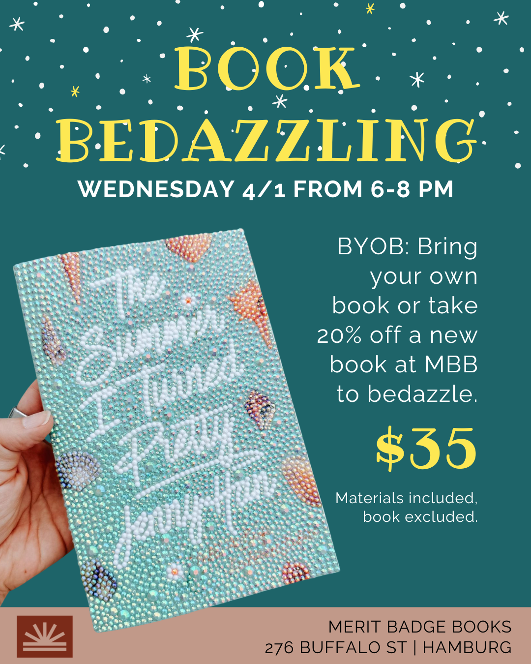 Book Bedazzling Night at MBB 💎 