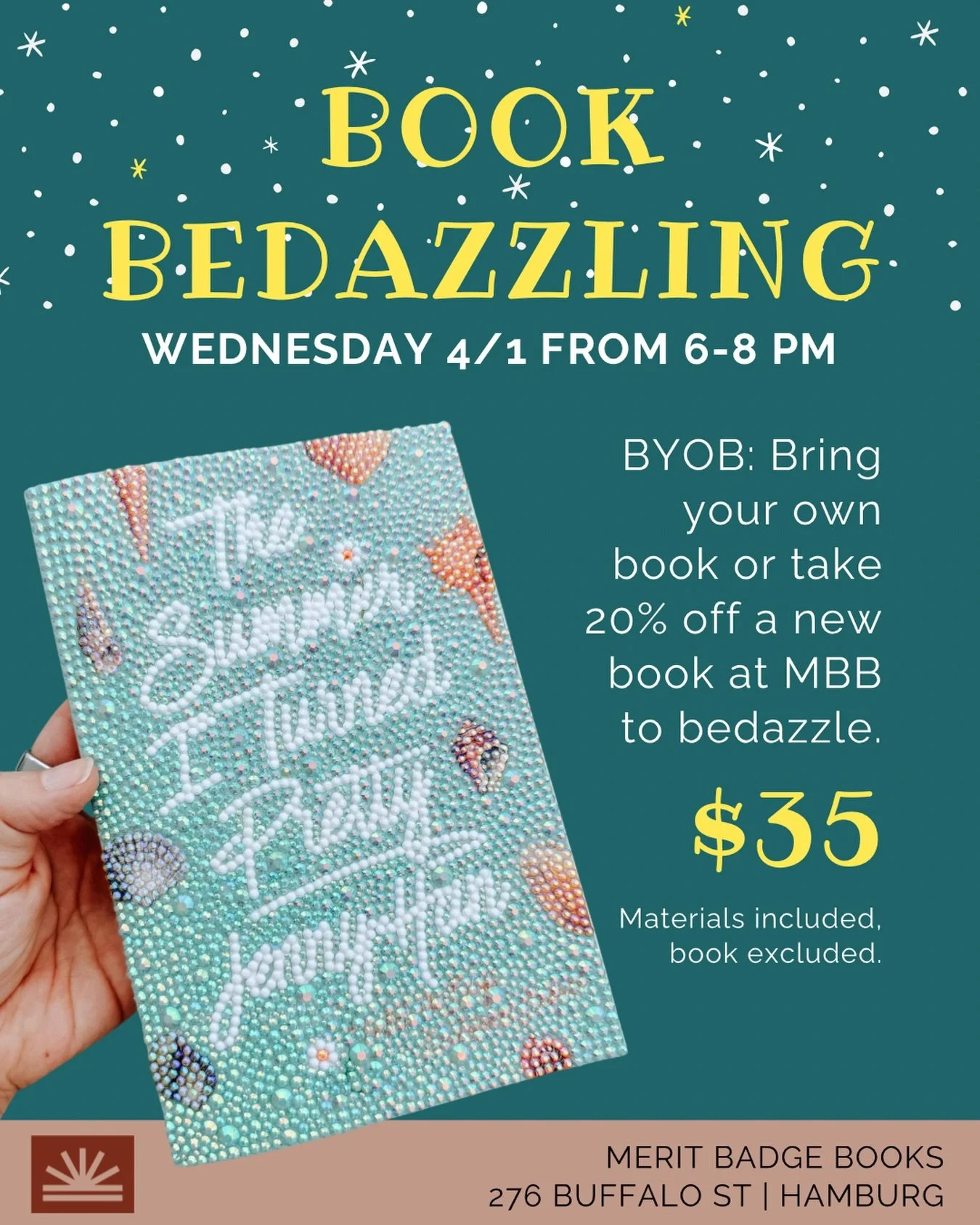 This has been such a popular workshop, so we listened and added another night of bedazzling! 💎 Space is limited (we need room to spread out and work) so do not wait to register. Bedazzling WILL sell out because it&rsquo;s so much fun! ❤️ Register fr