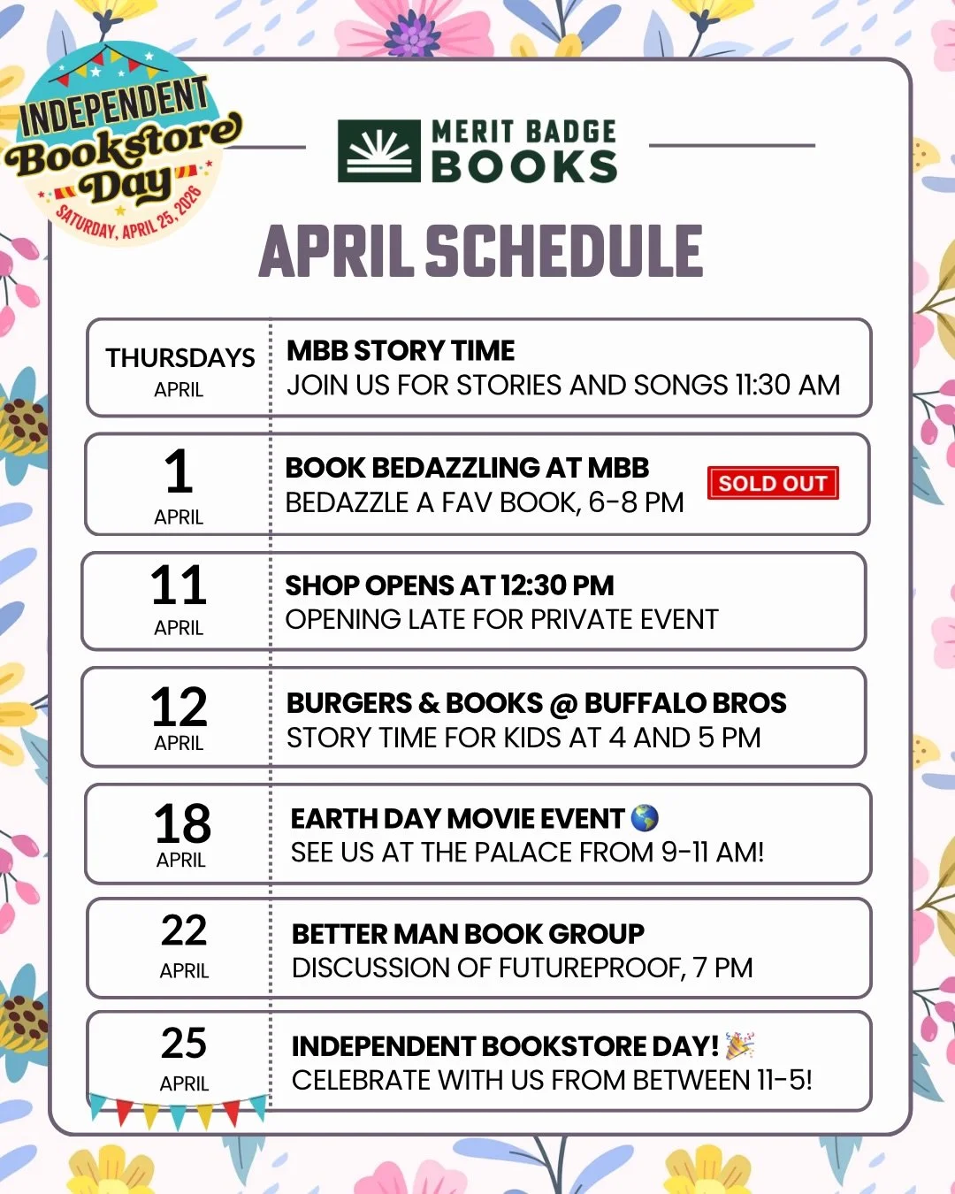 Happy Indie Bookstore Month! Technically, it&rsquo;s just one day&mdash;the last Saturday in April&mdash;but we&rsquo;re going to encourage you to follow @bflobookstores to see what WNY bookstores have brewing for book lovers all month long (includin