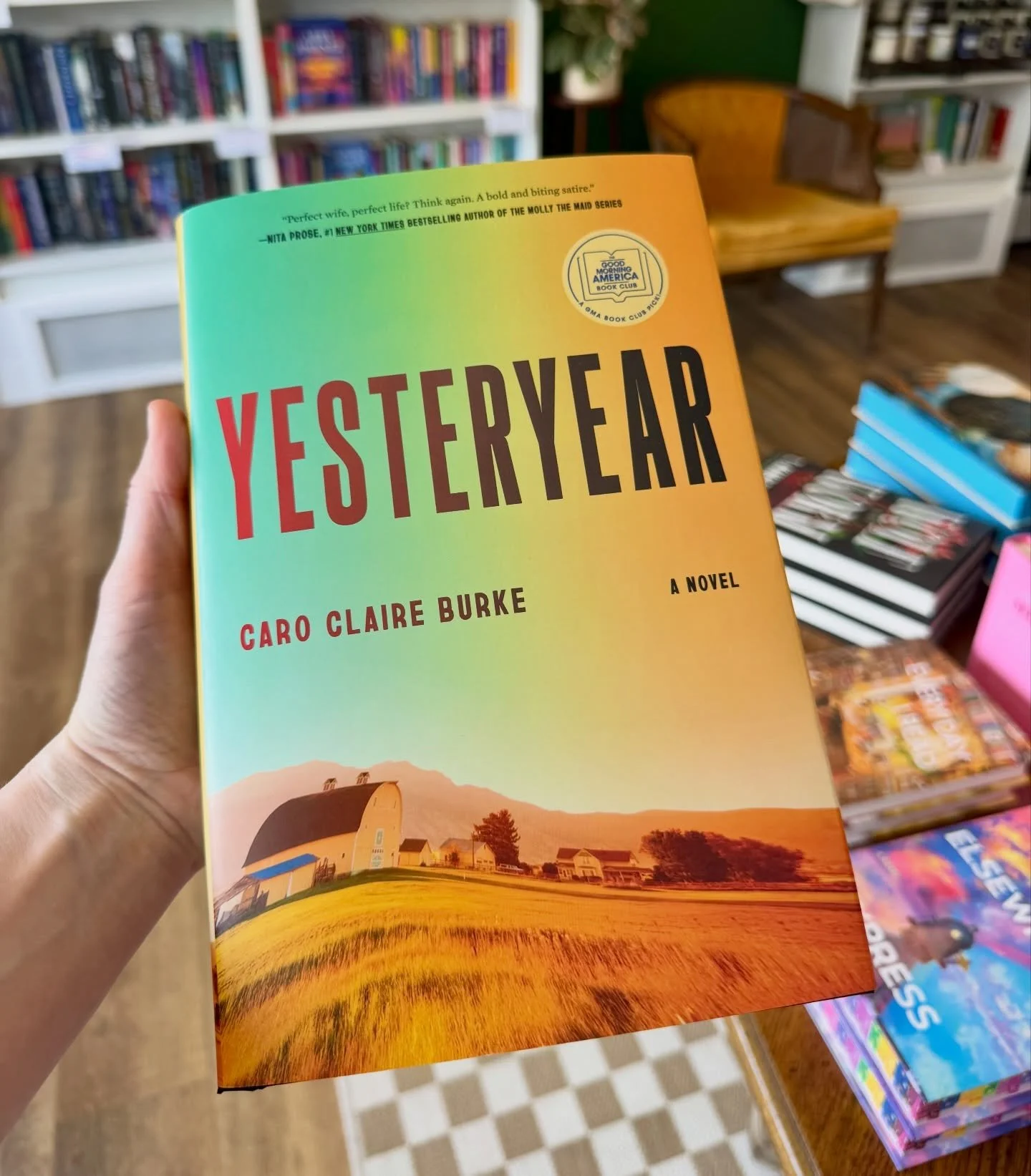 📖 Current read! 📖 

Cato Claire Burke&rsquo;s debut novel YESTERYEAR delivers with fascinating anti-hero, Natalie. She&rsquo;s shrewd, she&rsquo;s judgmental, she&rsquo;s built a trad wife empire online&hellip; and now she&rsquo;s seemingly stuck i