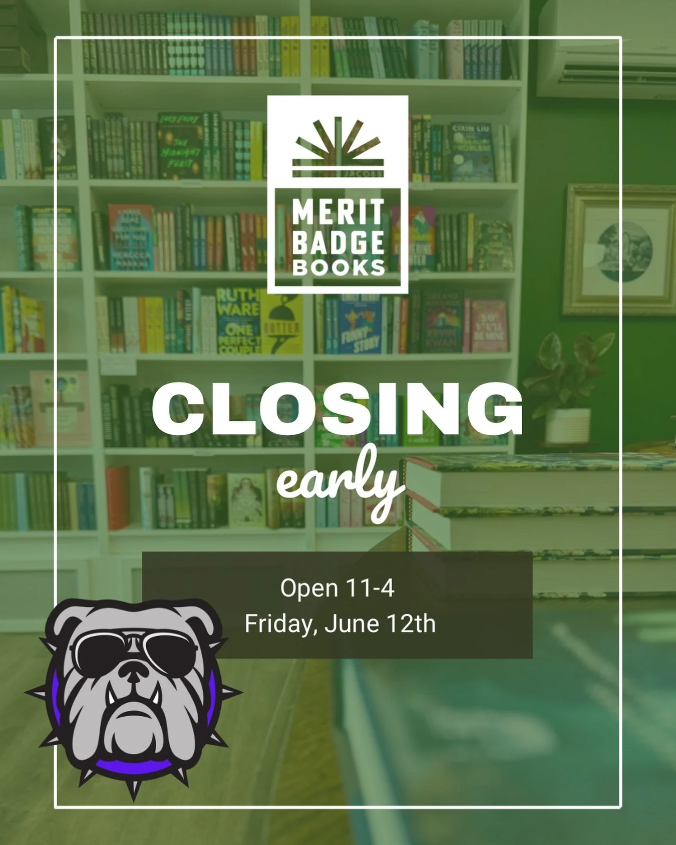 We are closing early today. Both my girls are finishing out their school years (one is graduating middle school and the other is graduating elementary school 😭) and today happens to be packed full of end-of-year activities for them both. I want to b