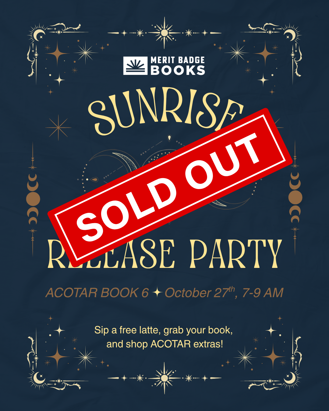Sunrise Release Party for A Court of Splintered Harmony
