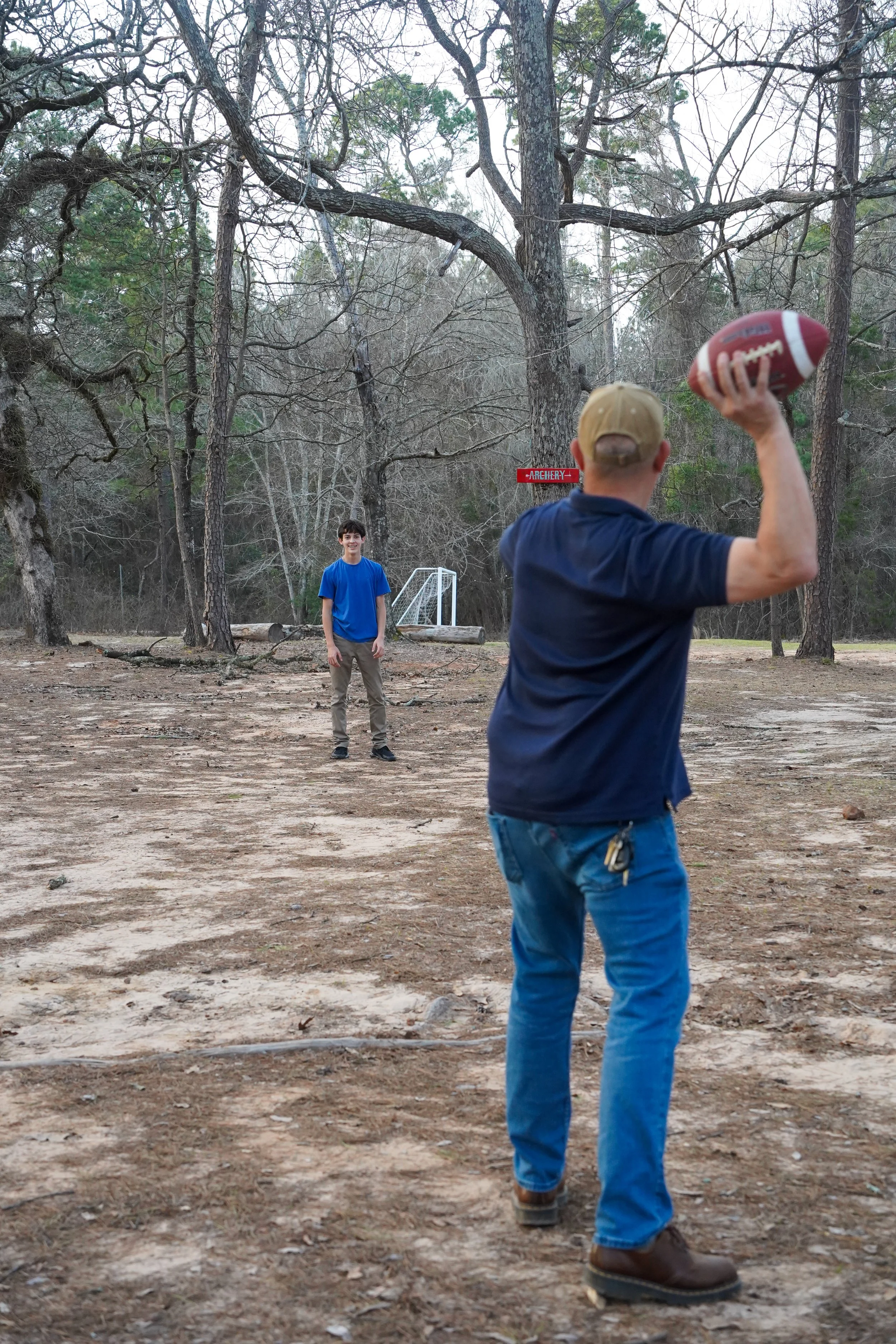 Father and Son Zip Lining