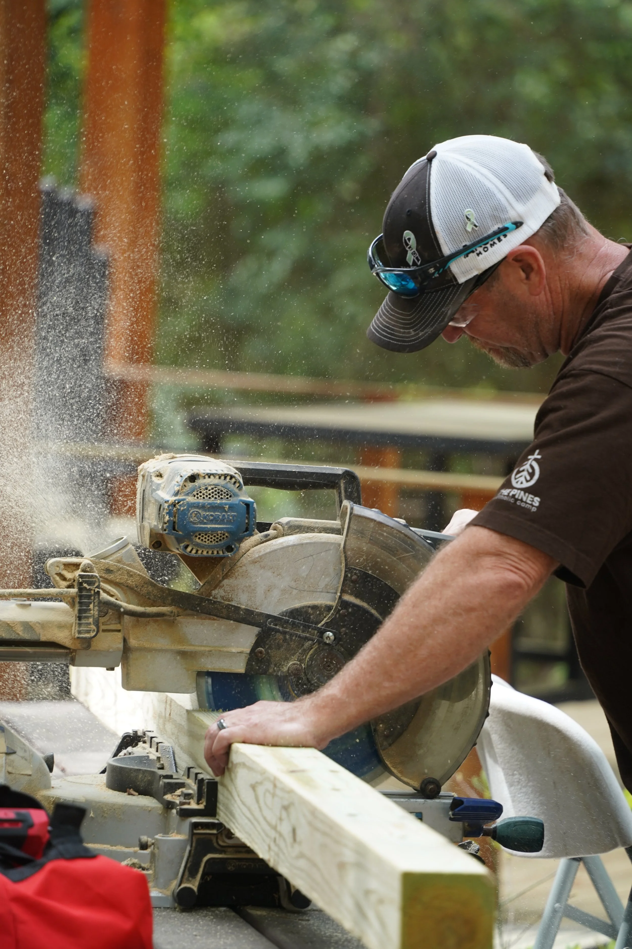 men working on structure foundation