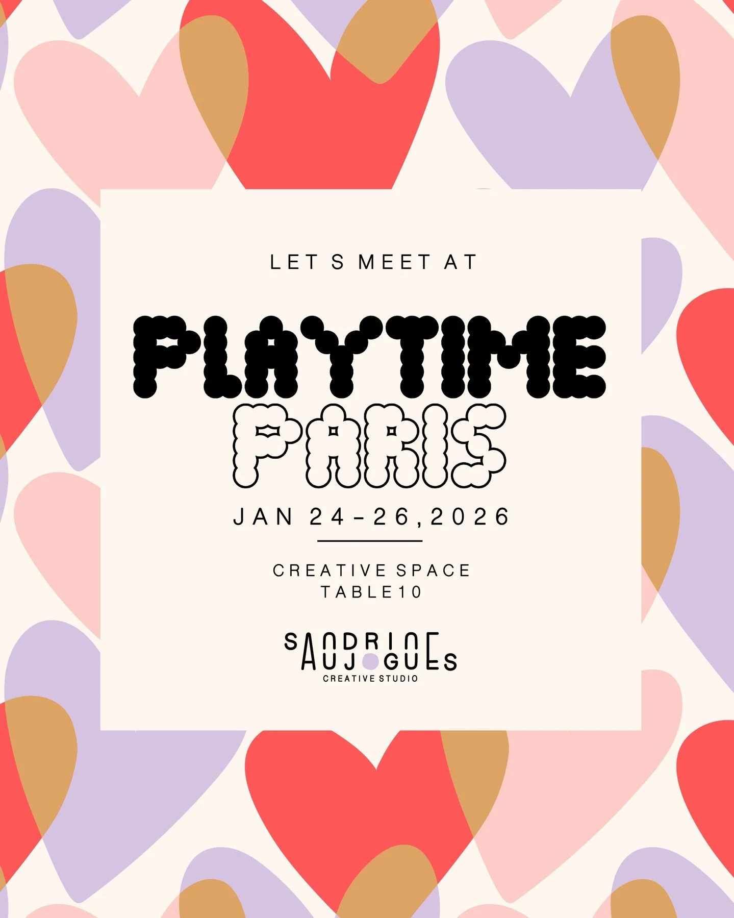 So excited to be taking part in Playtime Paris @iloveplaytime 💜 
From January 24 to 26, I&rsquo;ll be at Parc Floral with my new summer collection, filled with colour, joy and good vibes ☀️

Come say hi, discover, connect and imagine beautiful proje