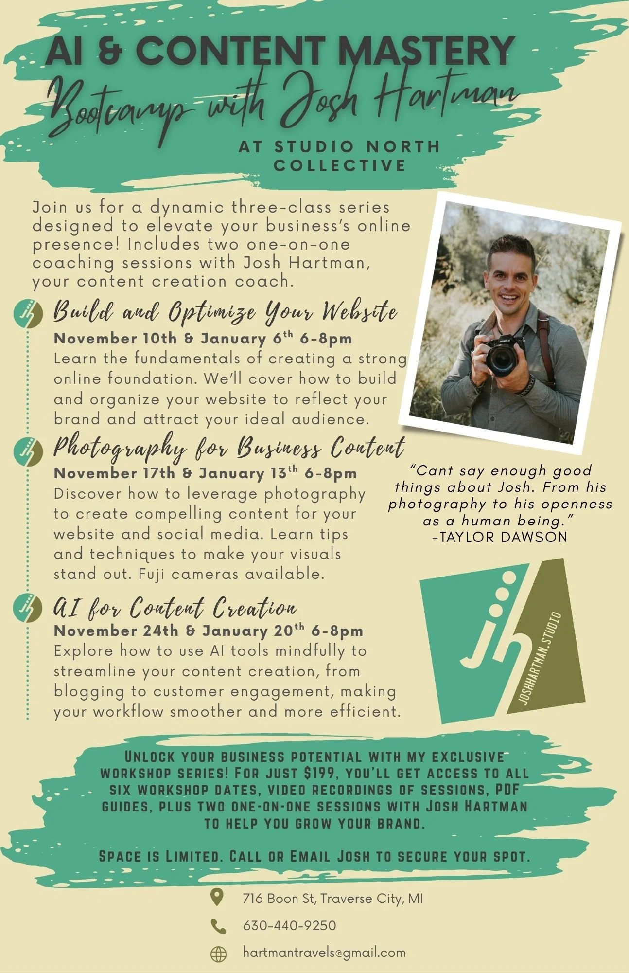 AI & Content Mastery Bootcamp with Josh Hartman: Build and Optimize ...