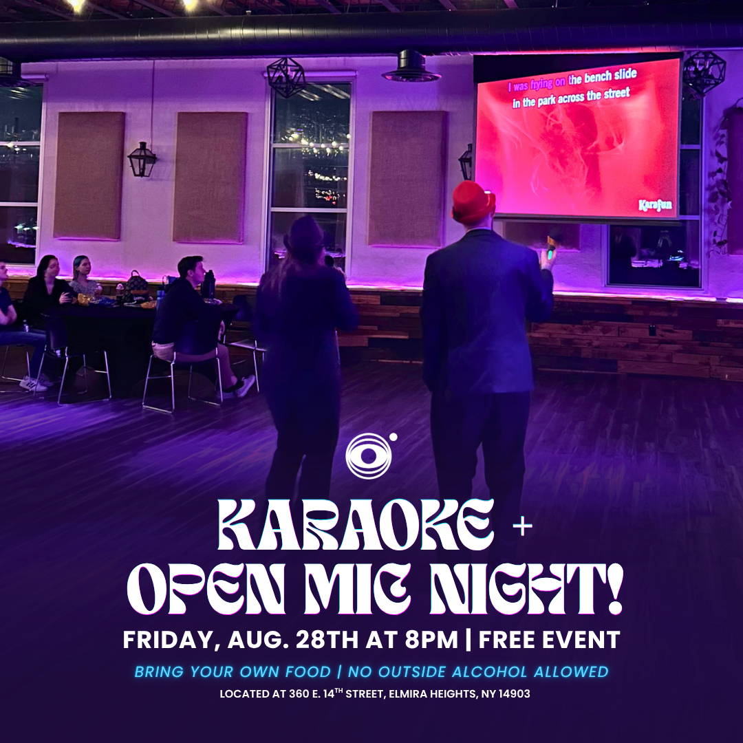 Karaoke + Open Mic Night on 8/28 at 8pm