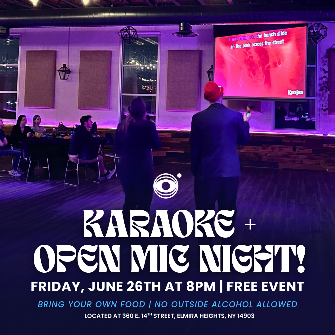 Karaoke + Open Mic Night on June 26th at 8pm