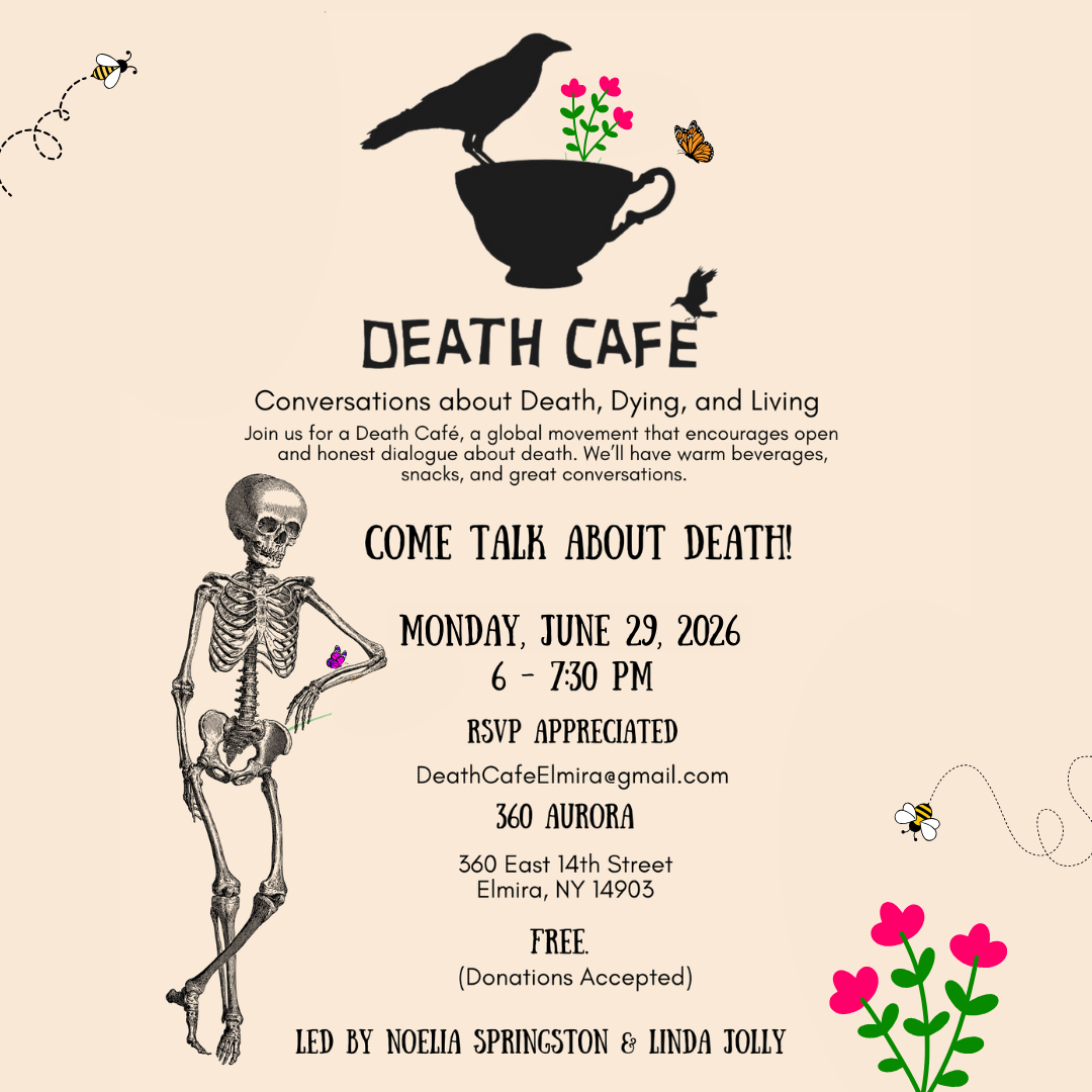Death Cafe at 360 on June 29th at 6pm