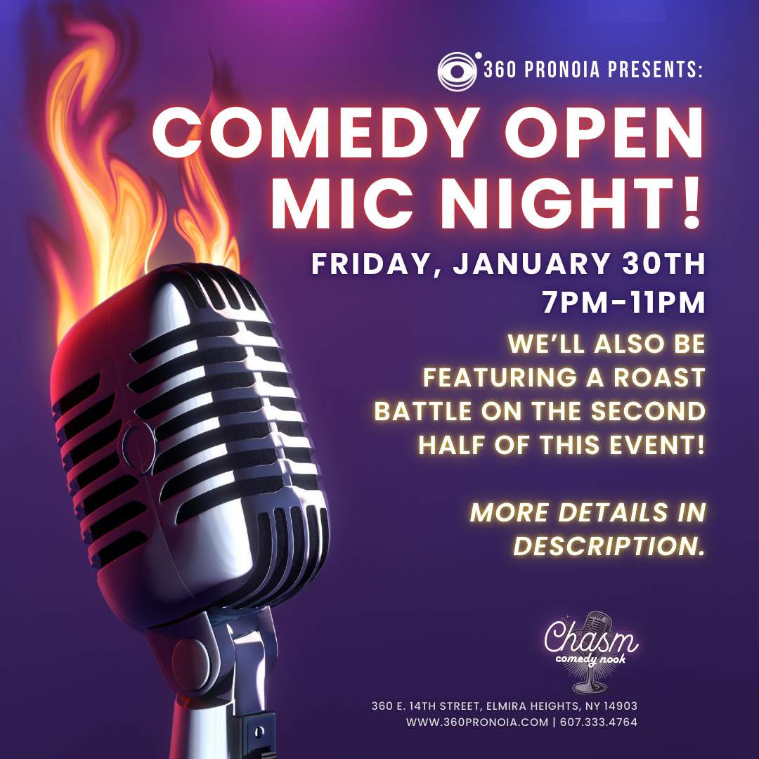 Comedy Open Mic Night on 01/30/2026 at 7pm