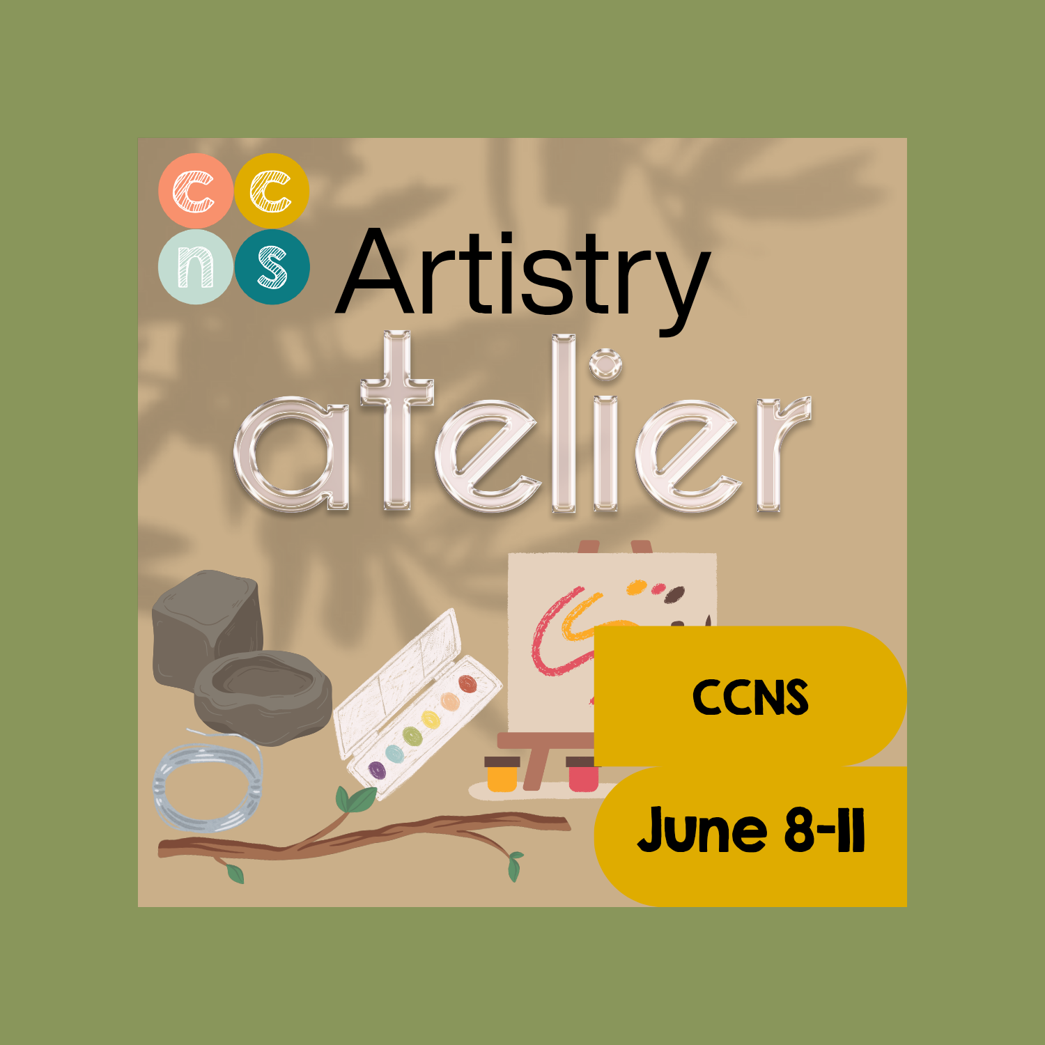 Jun 8-11, 2026 ON-SITE Artistry Atelier Summer Camp, 9am-1pm