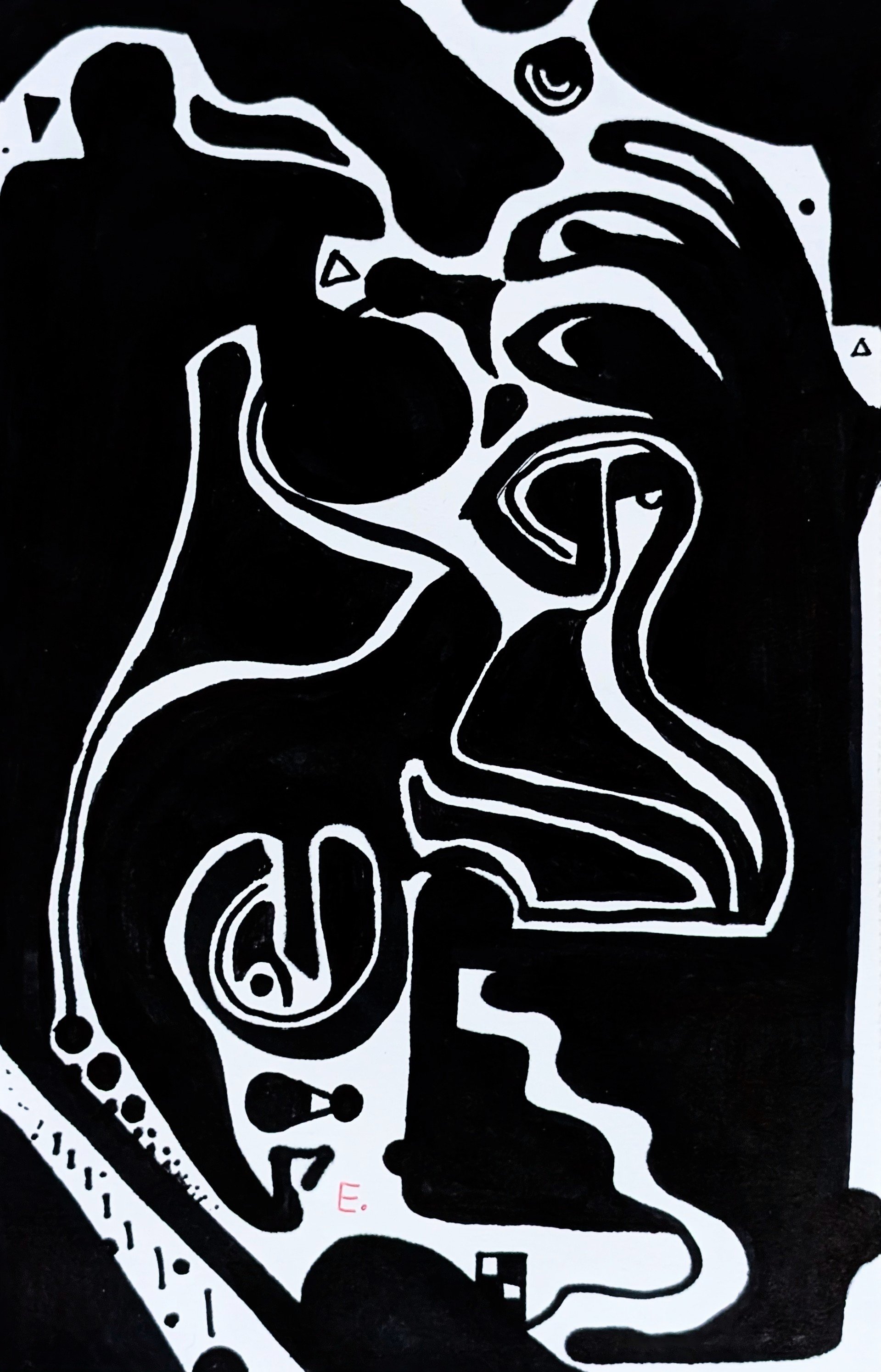 "Toucan Silhouette" Marker on Paper 5"x 9" November 2025