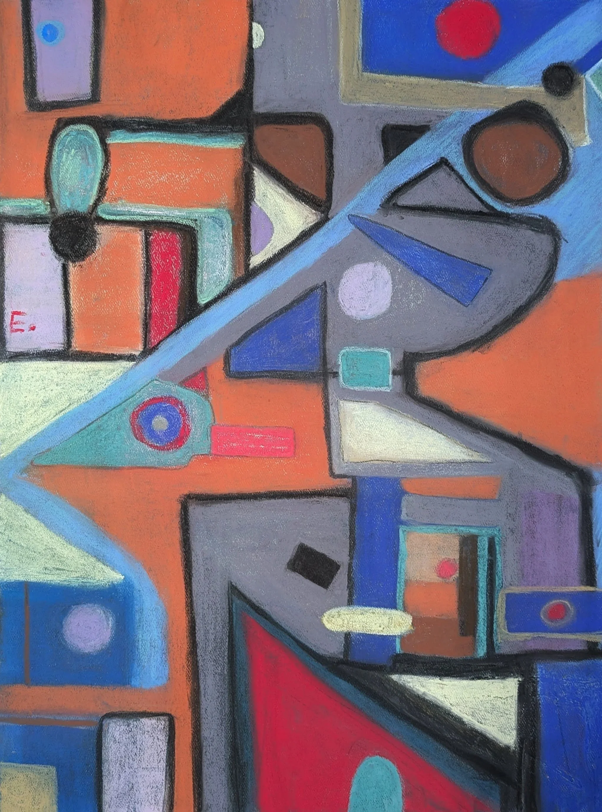 "Blue Japan" Pastel on Toned Paper 18"x 24" March 2025