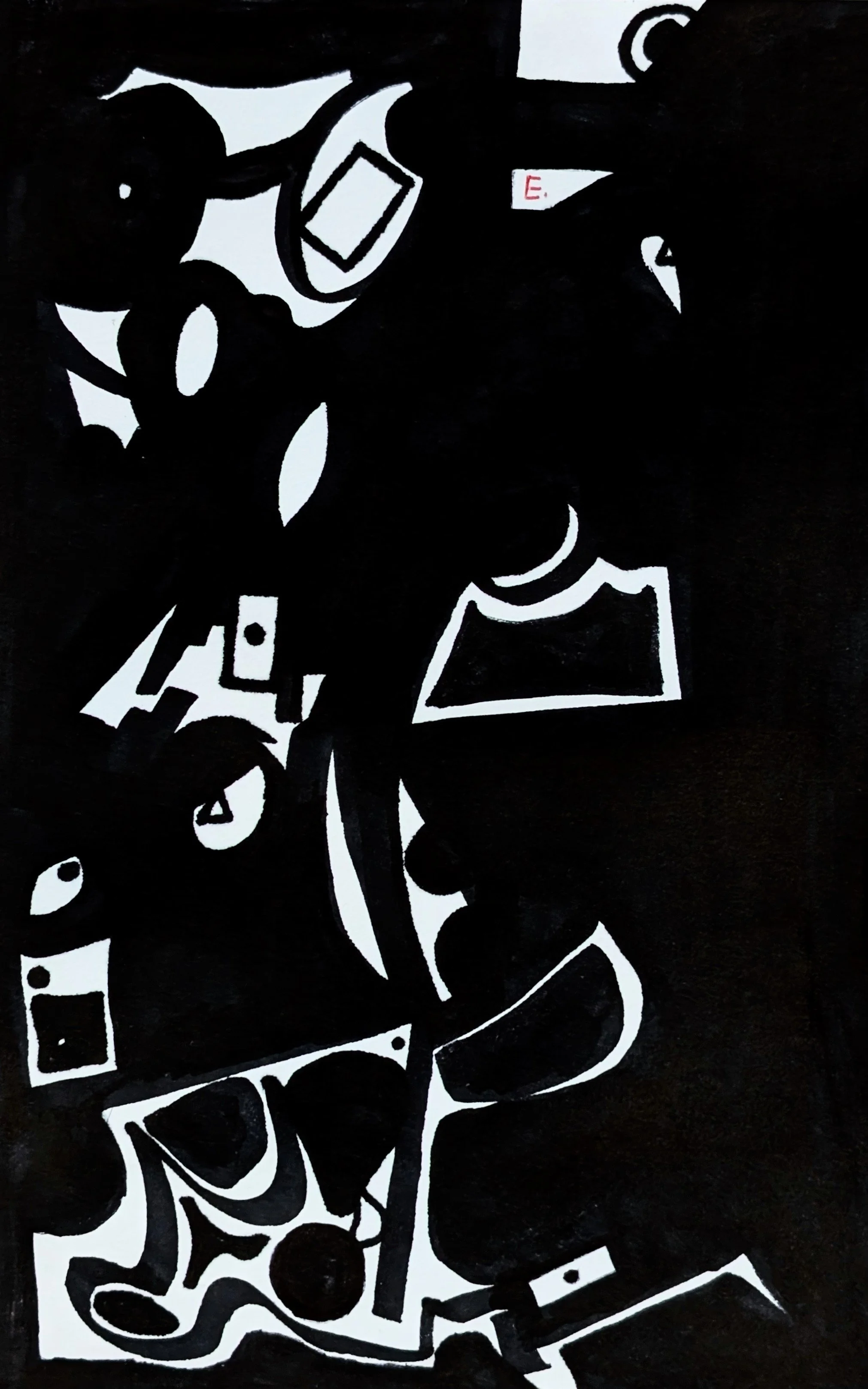 "Shadow Puppets" Marker on Paper 5"x 9" November 2025