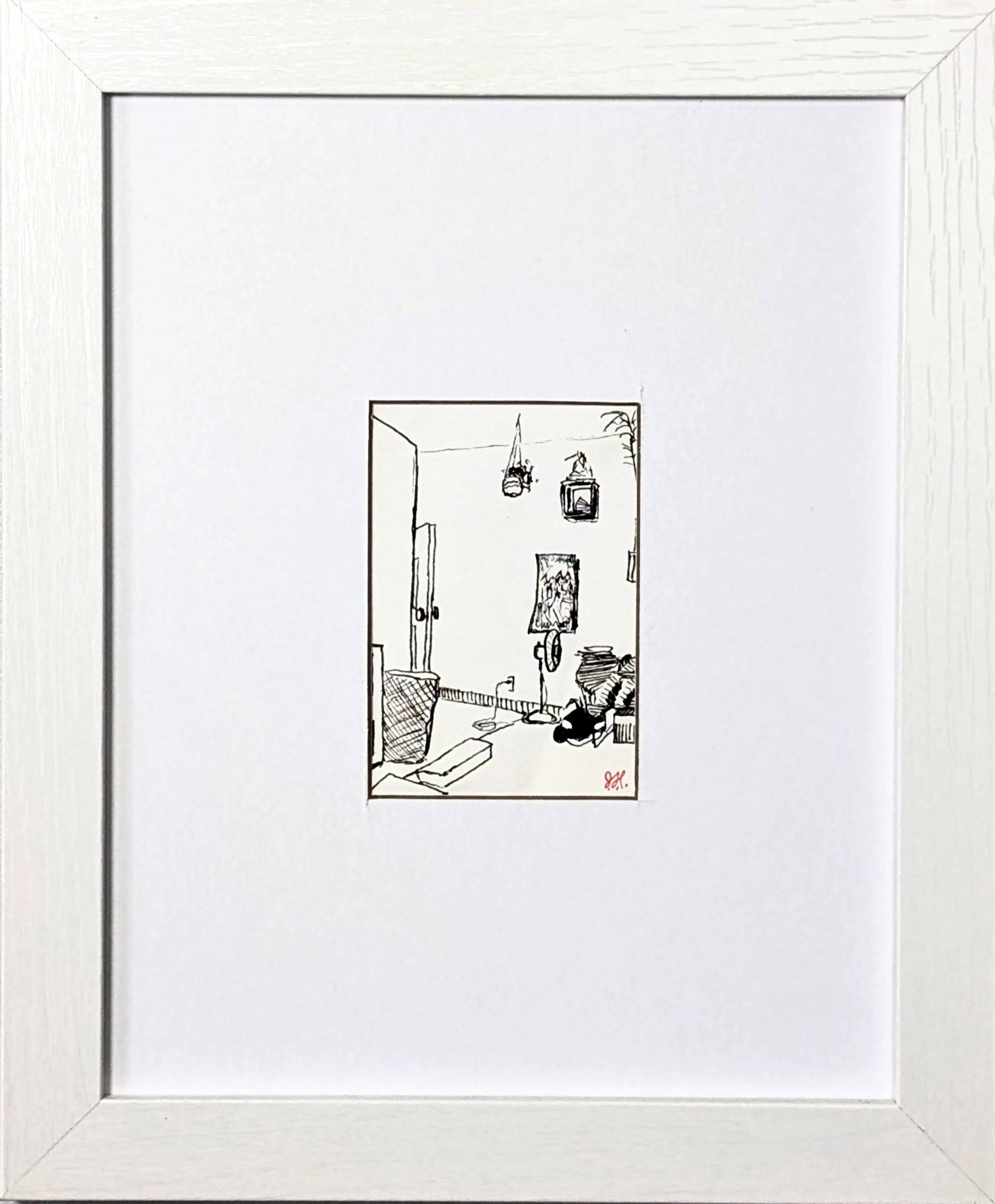 
 "Tiny Bedroom" Marker on Paper 3'“x 3” 2024