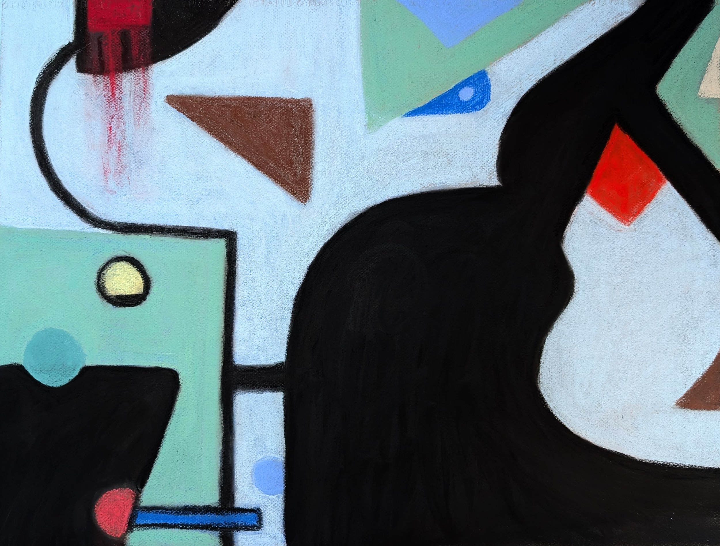 "Bloody Cat" Soft Pastel on Paper 18"x 24" July 2025