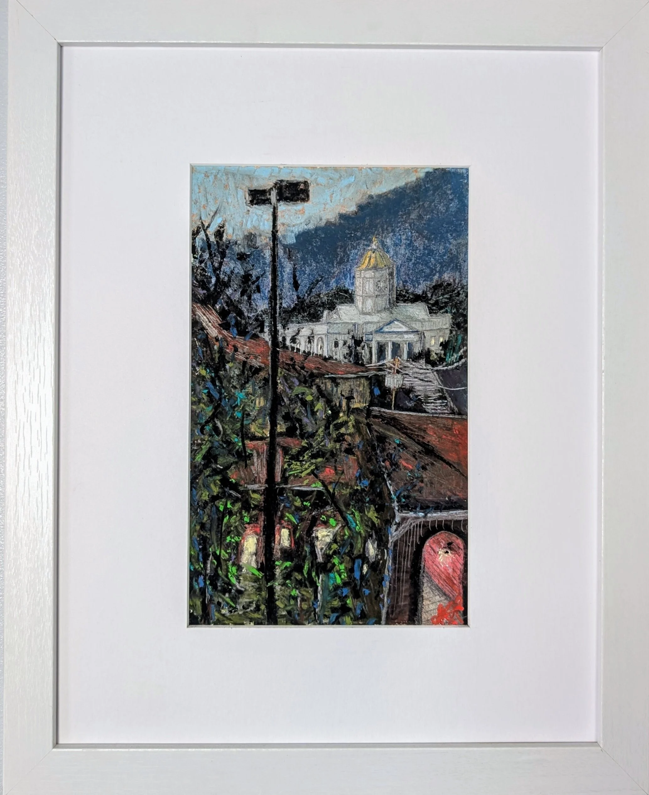 “The Courthouse Sylva, NC” Soft Pastel on Paper 6”x 9”  June 2023