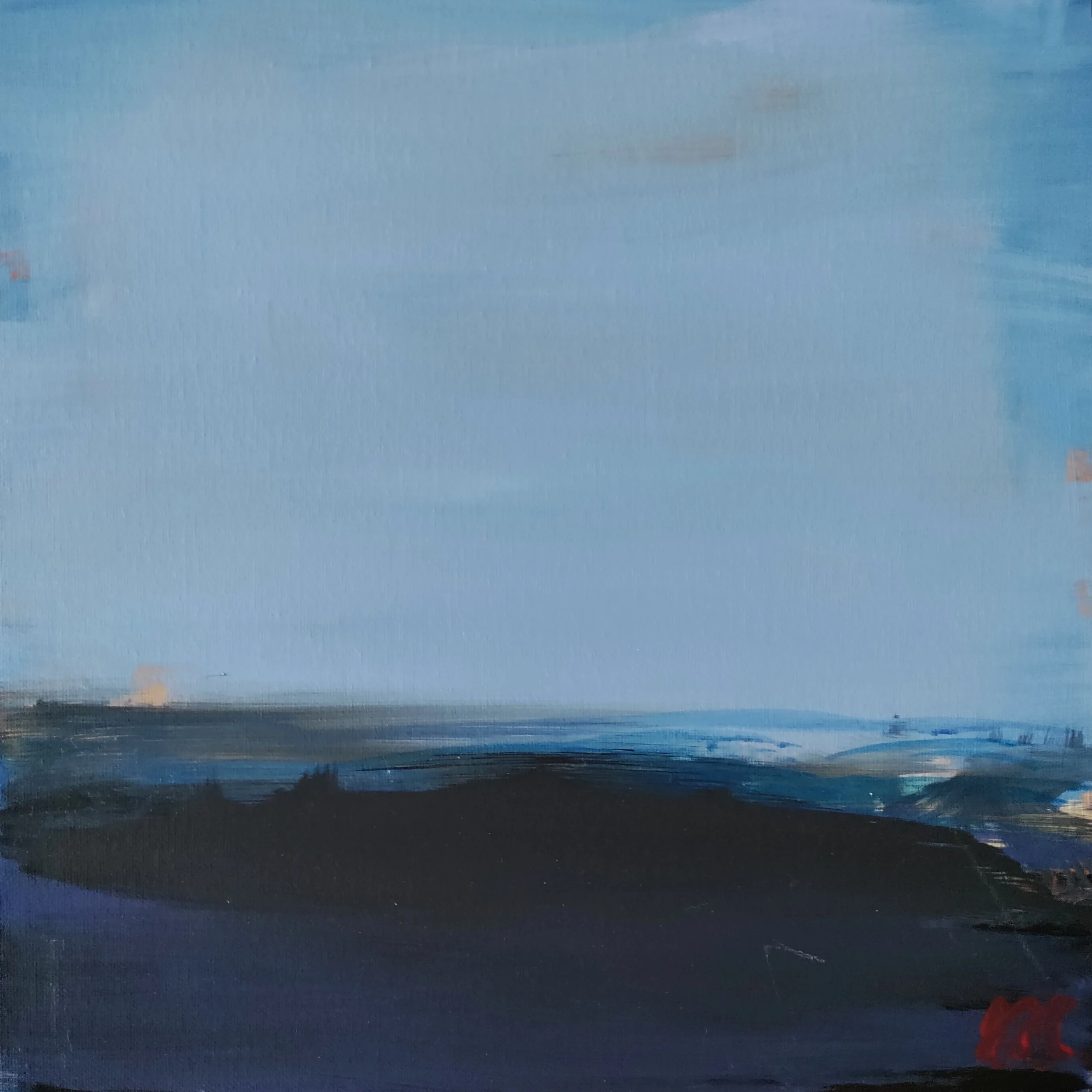 "Crossing Old Fort" Acrylic on Canvas Board 10"x 10" April 2021
