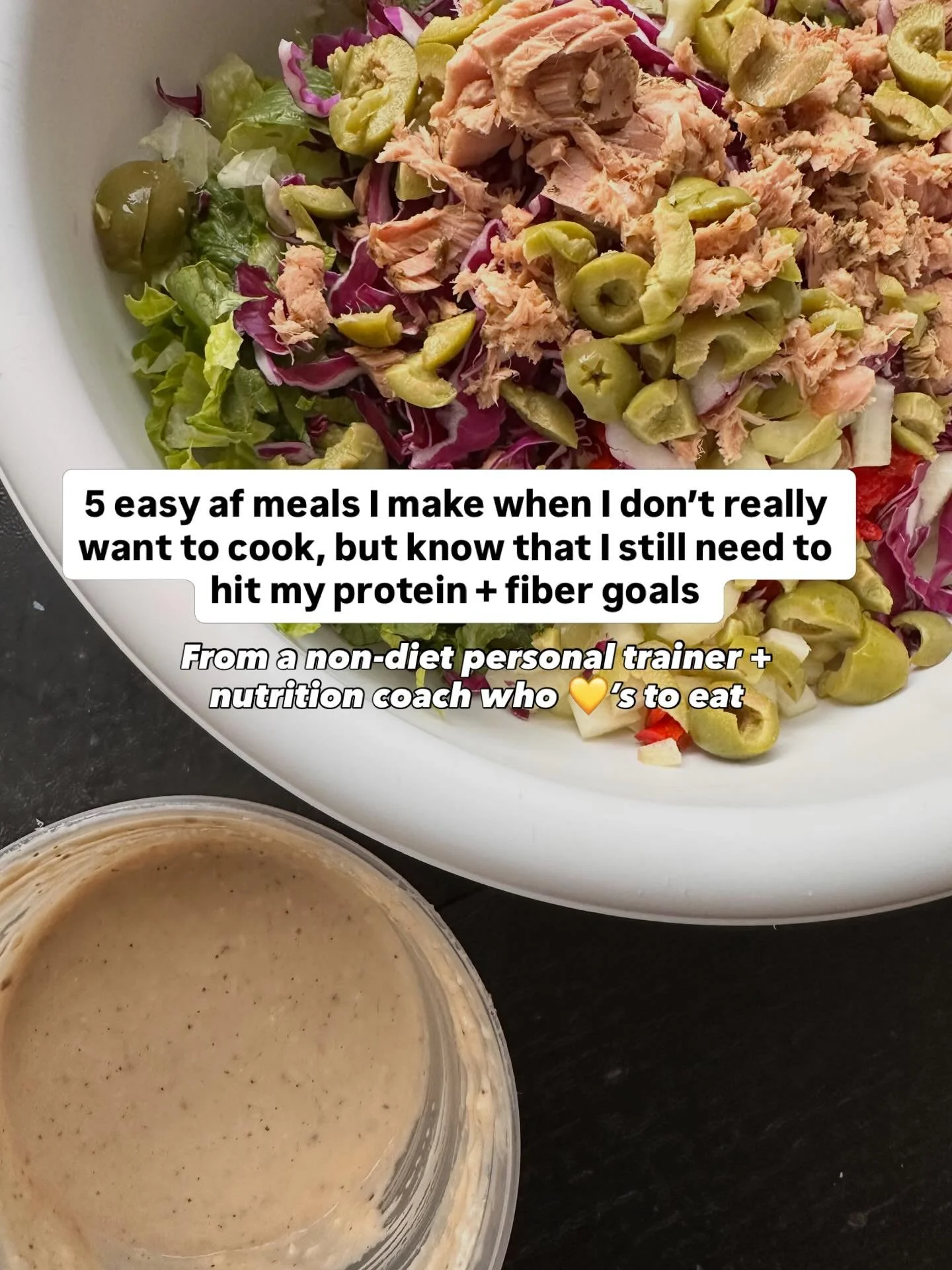 I&rsquo;ve been making the last one nearly every week for months👀

1. Blueberry sausage protein pancake muffins
2. &lsquo;Chicken Milanese&rsquo; chopped dinner salads 
3. Crispy pickle brined chicken thighs + high protein honey mustard sauce 
4. Sh