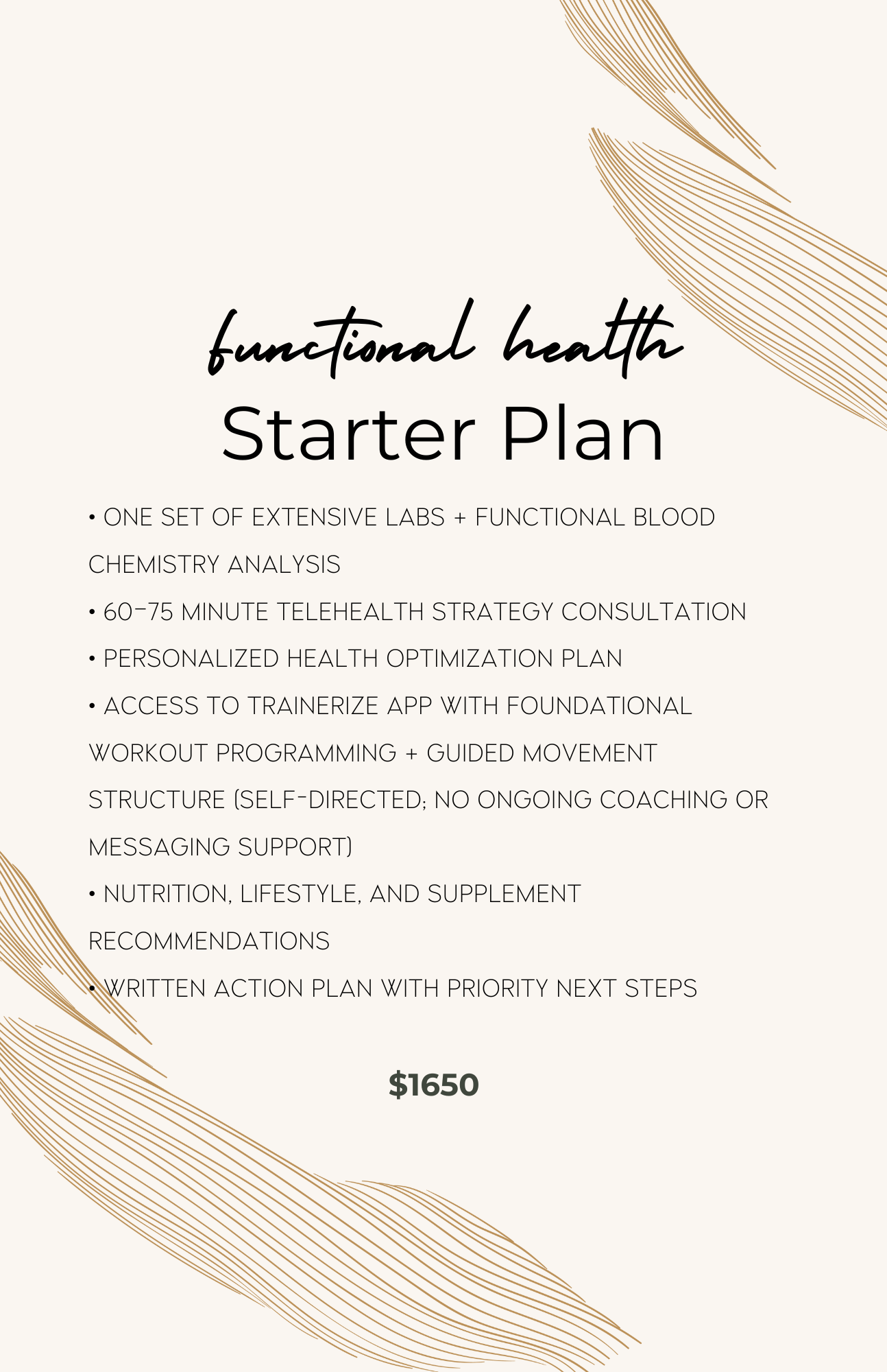 Functional Health Starter Plan — Life Wellness Forever