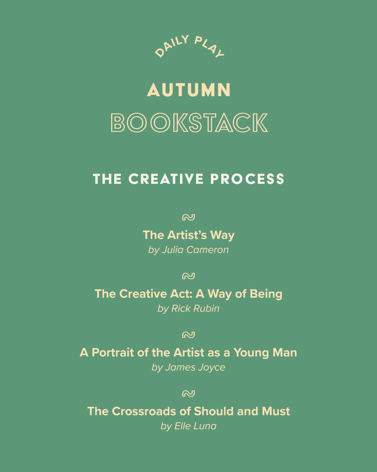 🍁 As the days grow shorter and the air turns crisp, autumn invites us inward &mdash; into our homes, our routines, and most importantly, ourselves.
This season&rsquo;s Daily Play Bookstack is a gentle call to nurture your creative spirit. Whether yo