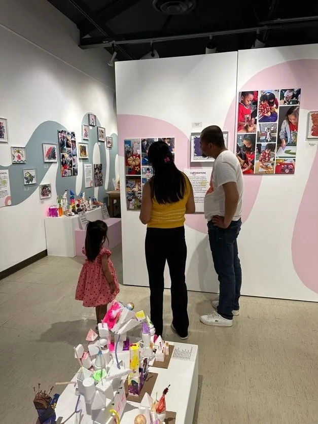 Studio artist and family