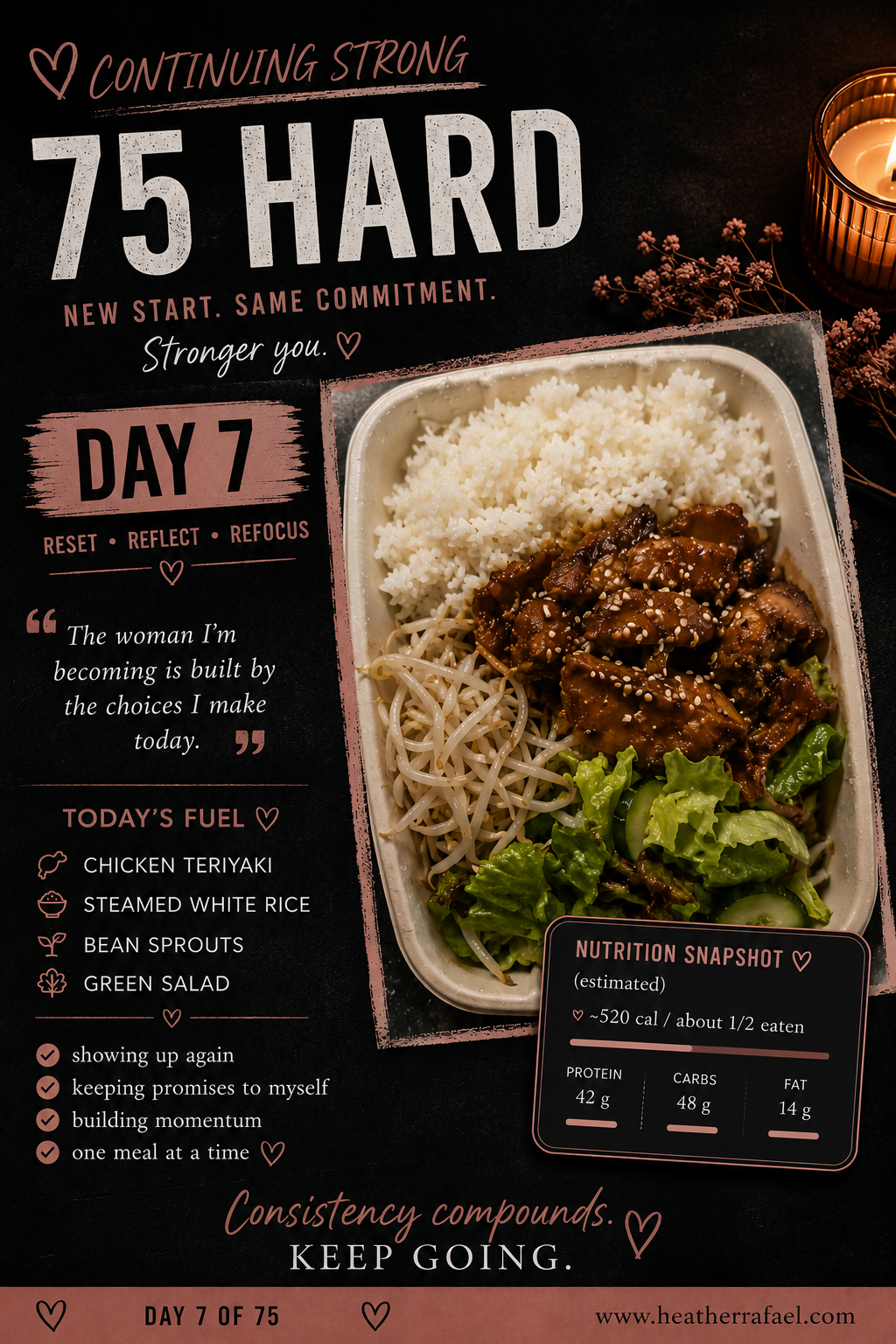 75 Hard Restart Day 7: Lost Parking Tickets, Teriyaki Traditions &amp; Choosing the Adventure